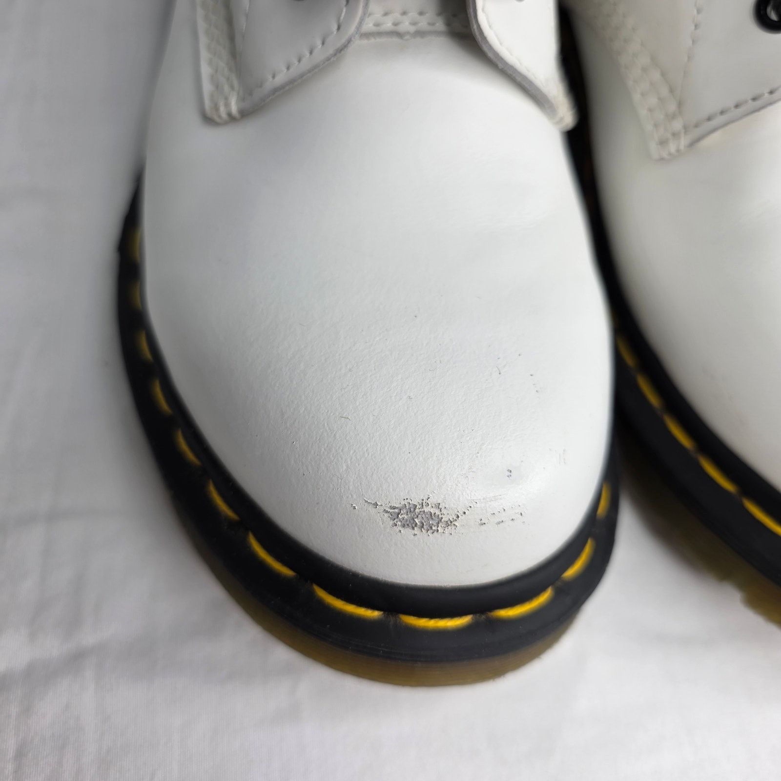 Dr. Martens Dr Martens Women's White Smooth Leather Combat Lace Up Boots Size US 9 / IT 39 - 4 Thumbnail