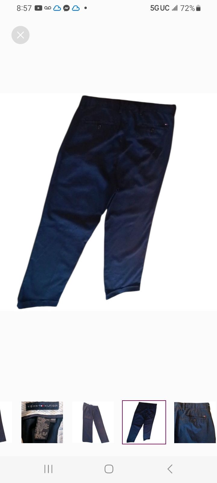 Tommy Hilfiger Vintage Tommy Hilfiger Navy Pants Size US 35 - 6 Thumbnail