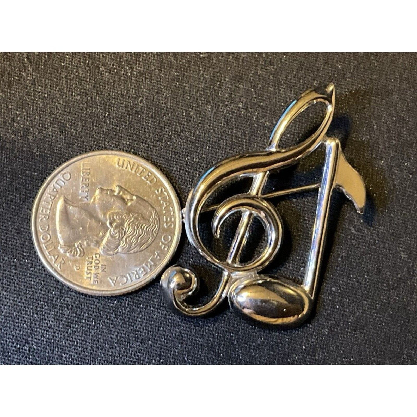 Other B-Sterling Treble Clef Brooch Size ONE SIZE - 3 Thumbnail