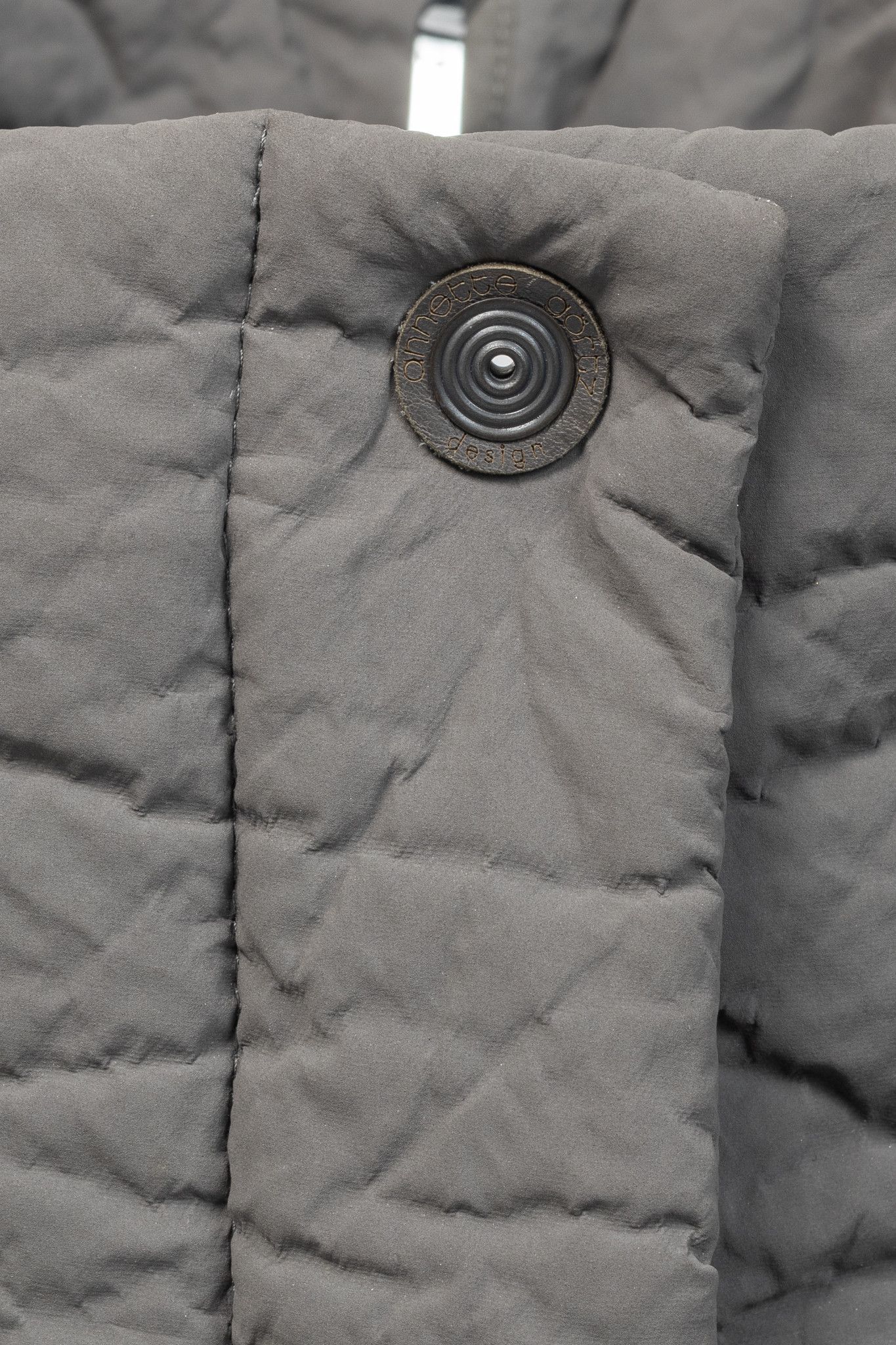 Annette Gortz Annette Gortz AW14 Clyde Grey Waxed Pebble-Texture Coat Size XL / US 12-14 / IT 48-50 - 9 Thumbnail