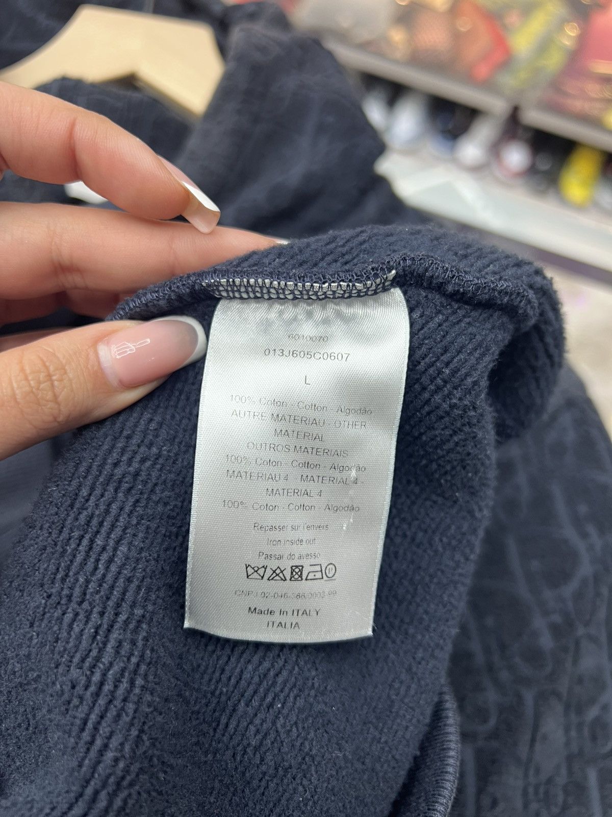 Dior Dior Oblique Navy Hoodie Size US L / EU 52-54 / 3 - 10 Thumbnail