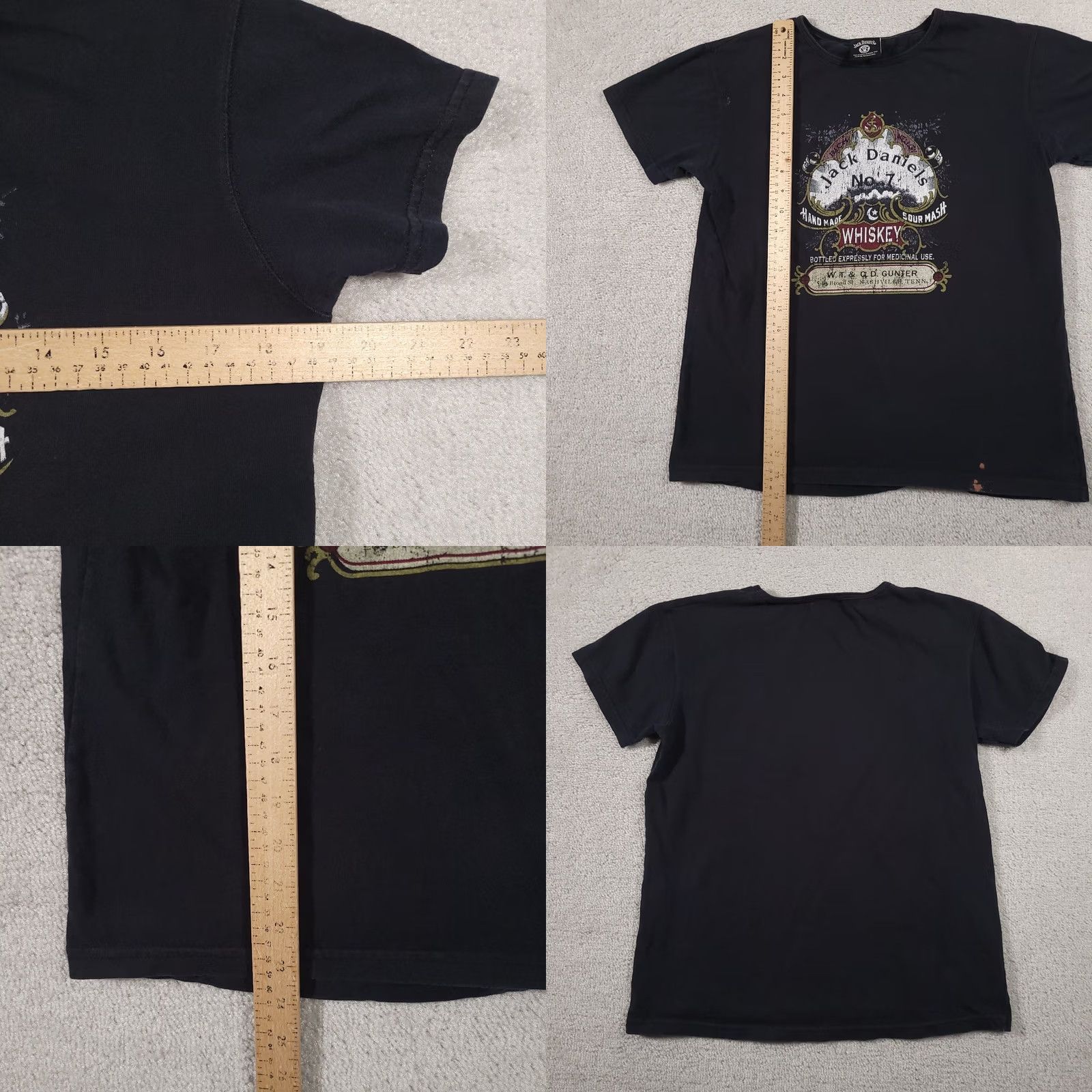 J Brand VINTAGE Jack Daniels Old No 7 Brand Graphic T-Shirt Women's Large Black Whisky Grunge Ladies Shirt Size L / US 10 / IT 46 - 8 Thumbnail