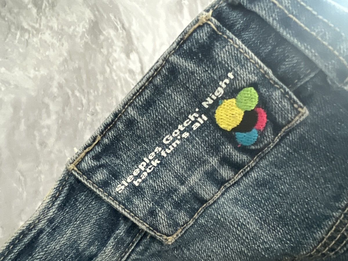 Japanese Brand Sleeples Gotch Night Back Fun All : Denim Star Inside Tips Size US 33 - 14 Thumbnail