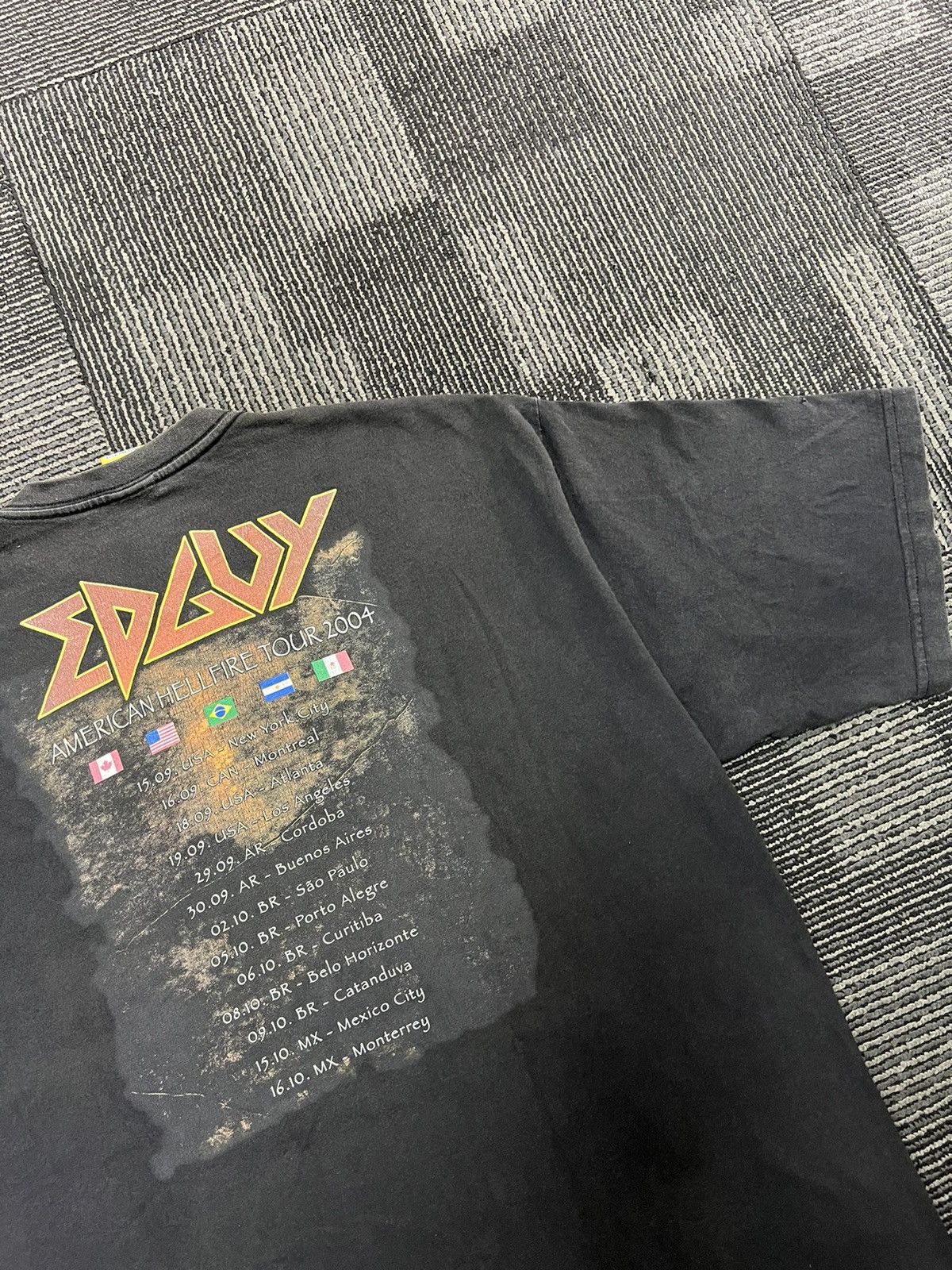 Band Tees (L) Vintage Edguy American Hellfire Tour Metal Band Tees Size US L / EU 52-54 / 3 - 4 Thumbnail