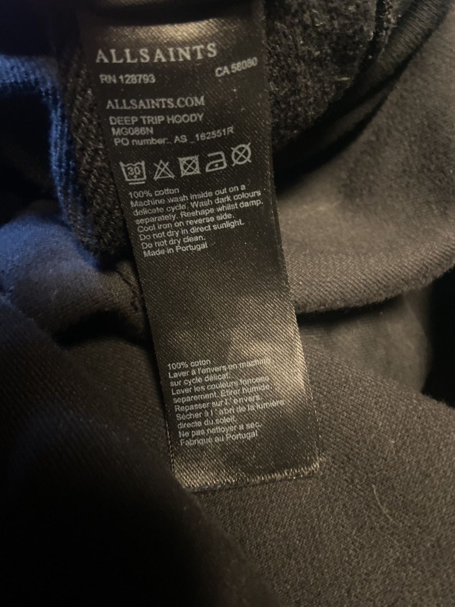 Allsaints AllSaints Deep Trip Band Hoodie in Black Size US M / EU 48-50 / 2 - 5 Thumbnail