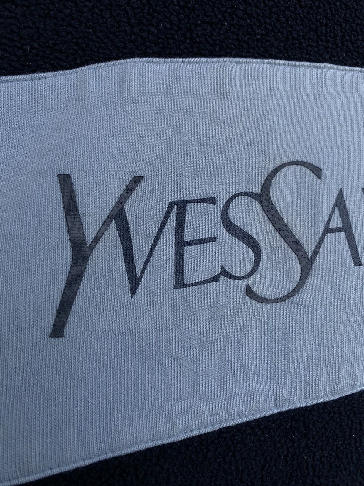 Yves Saint Laurent Fleece Big Logo YSL Sweatshirt 1/4 Zip YSL Sweater Size US XL / EU 56 / 4 - 7 Thumbnail