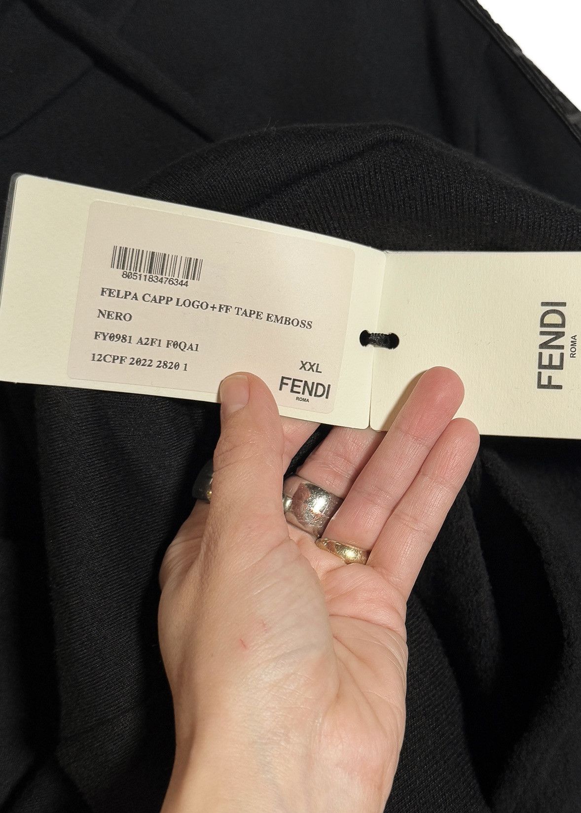 Fendi Fendi Black FF Zucca Logo Bands Hoodie Size US XXL / EU 58 / 5 - 10 Thumbnail