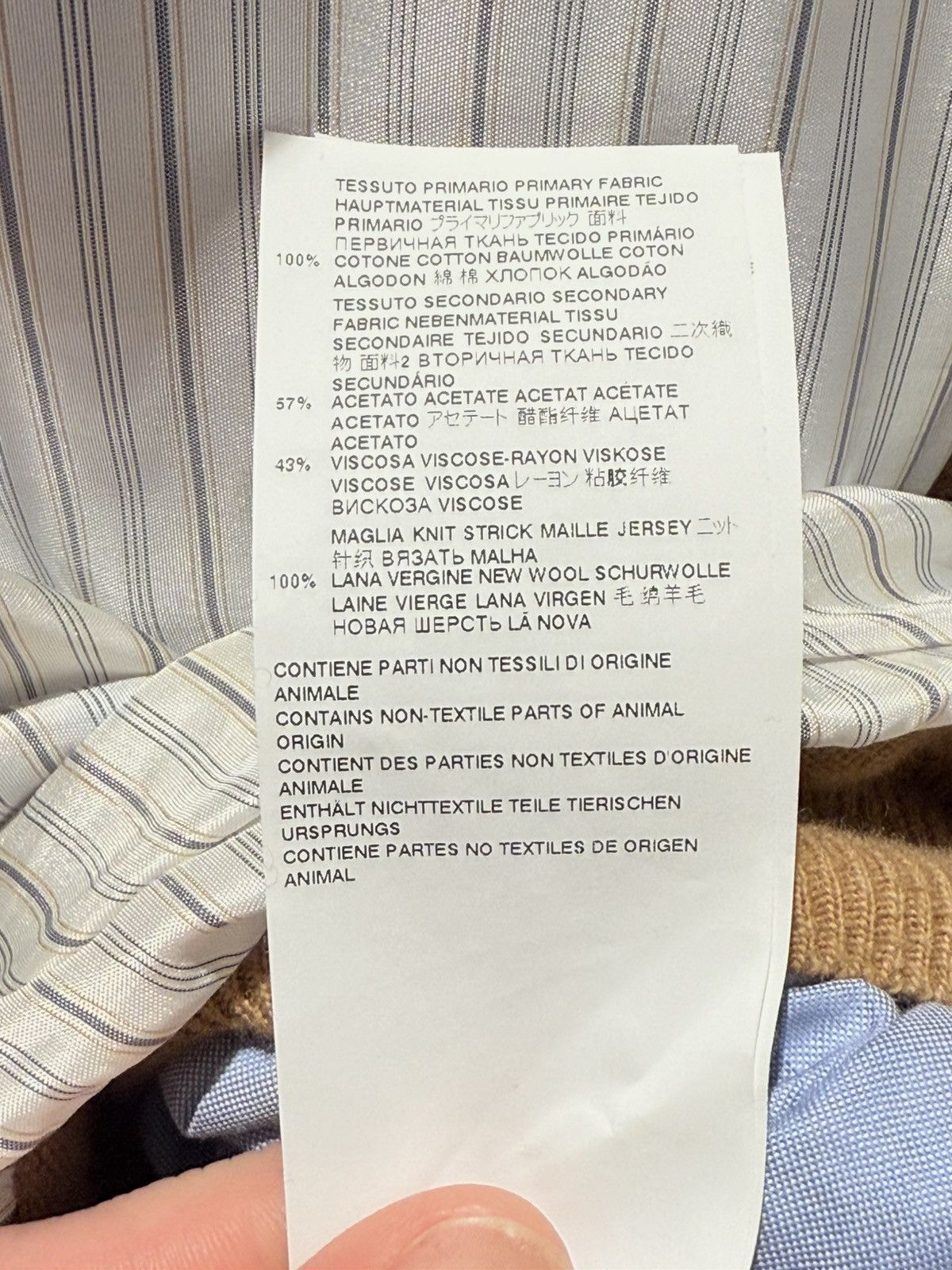 Maison Margiela Maison Margiela Blue Spliced Oxford Shirt Size US S / EU 44-46 / 1 - 7 Thumbnail