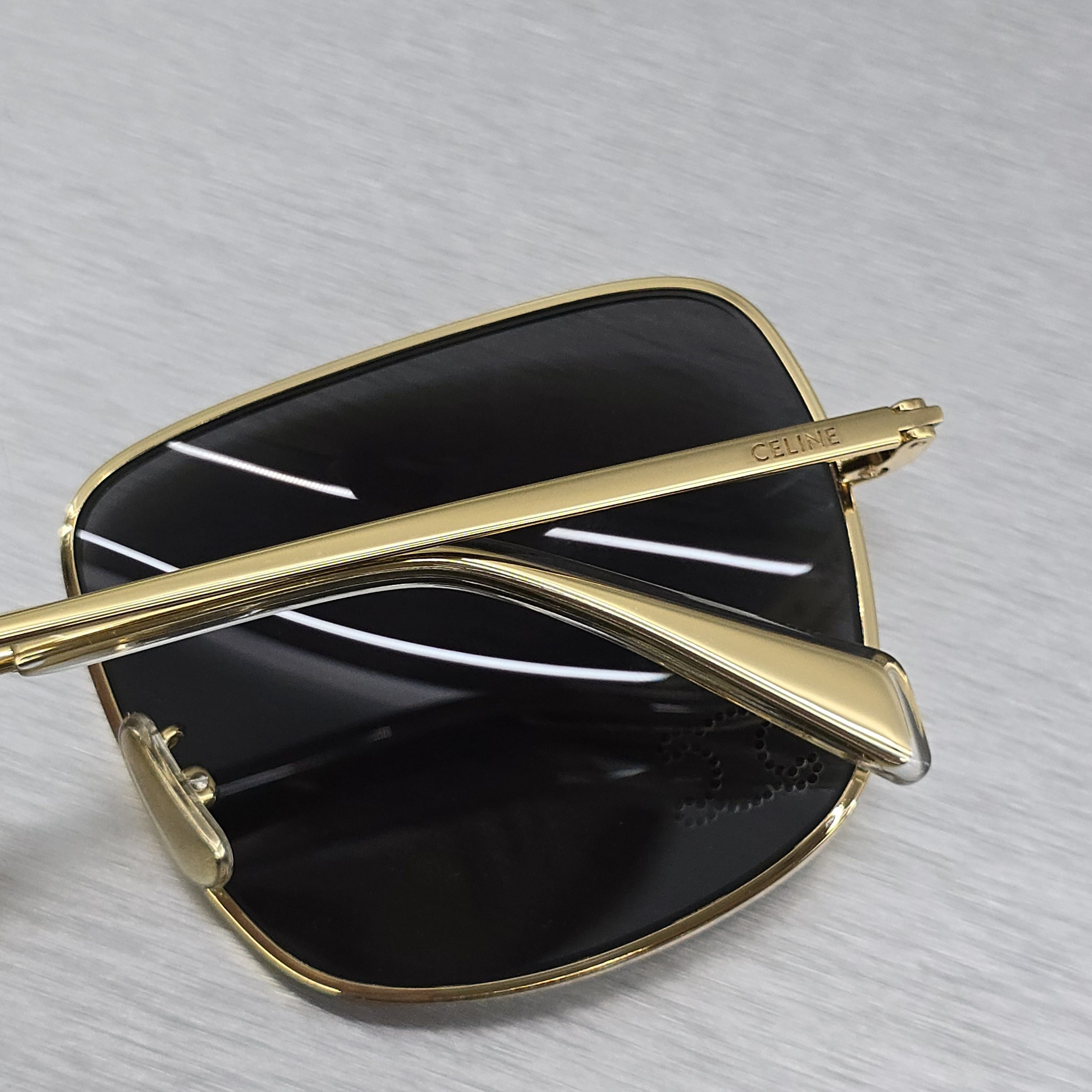 Celine CELINE Triomphe Rhinestone 01 In Metal Crystals GOLD/SMOKE Size ONE SIZE - 5 Thumbnail