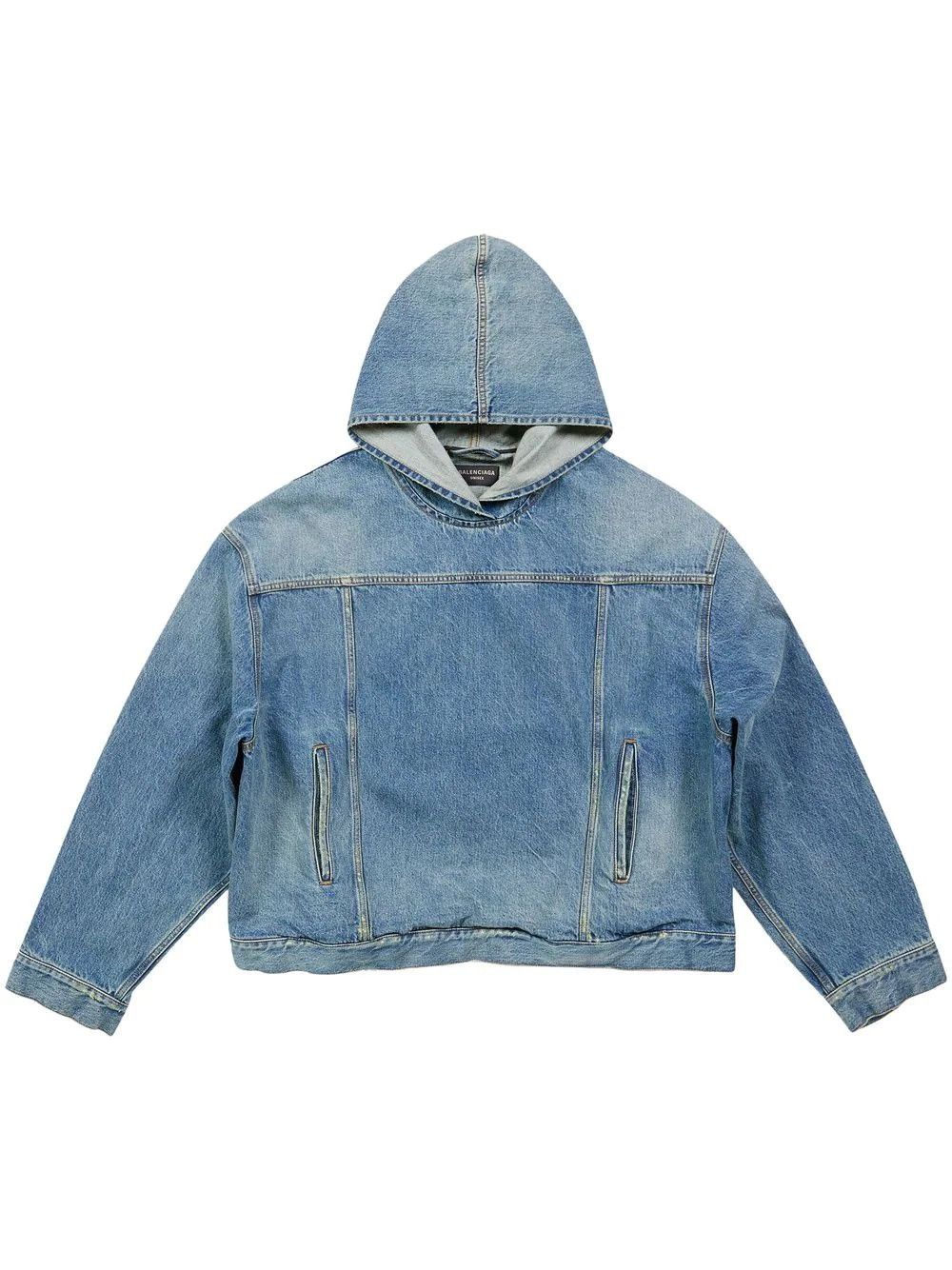 Balenciaga o1s1wg110525 Pull-Over Jacket in Blue Size US L / EU 52-54 / 3 - 2 Thumbnail