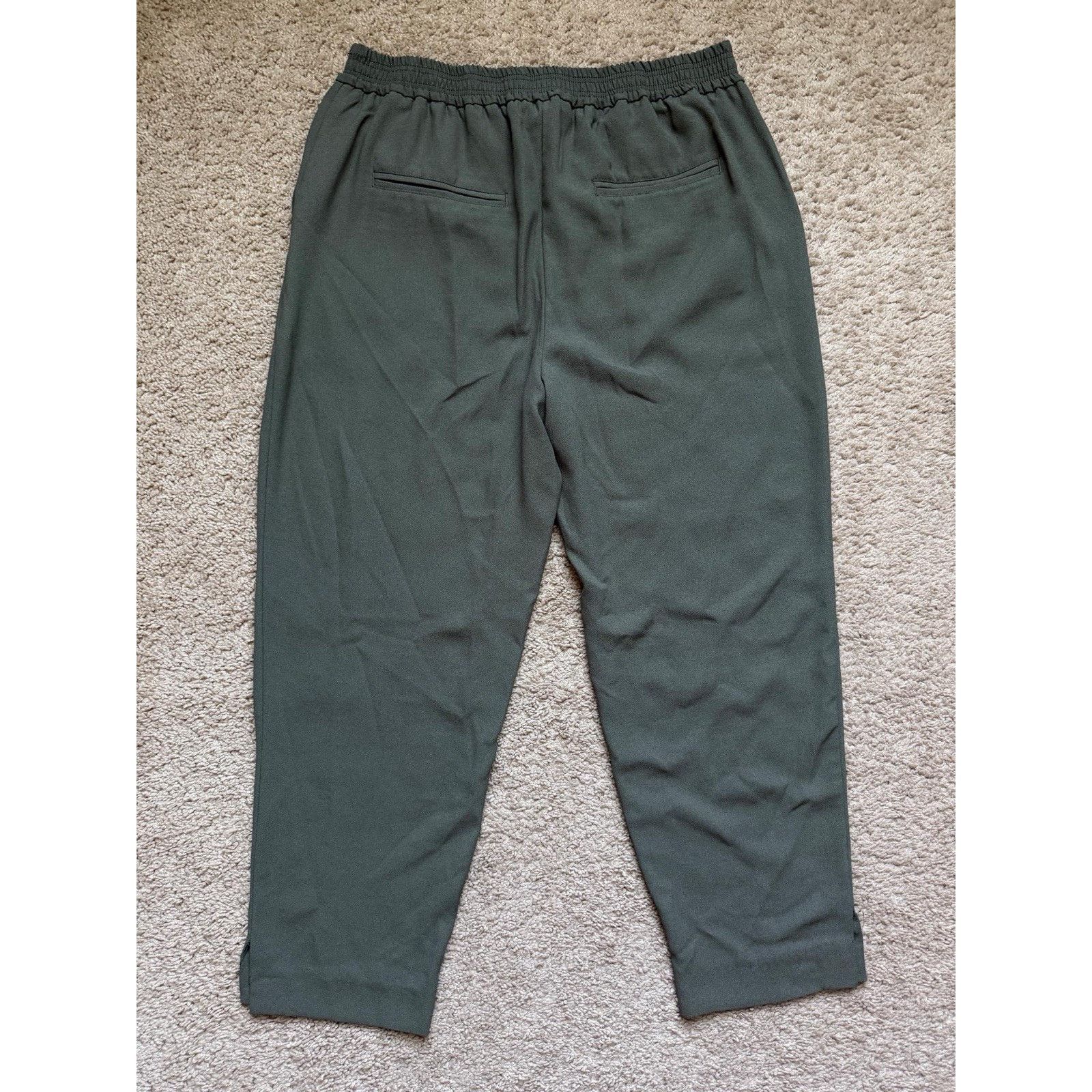 Anthropologie Anthropologie The Essential Cropped Trouser Sz S Olive Green Size 27" / US 4 / IT 40 - 5 Thumbnail