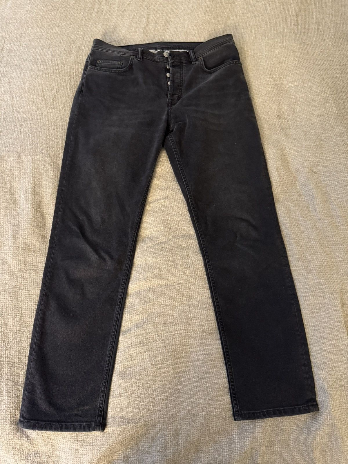 Acne Studios Acne Studios Black Slim-River Fit Jeans (Used Black) Size US 32 / EU 48 - 4 Thumbnail