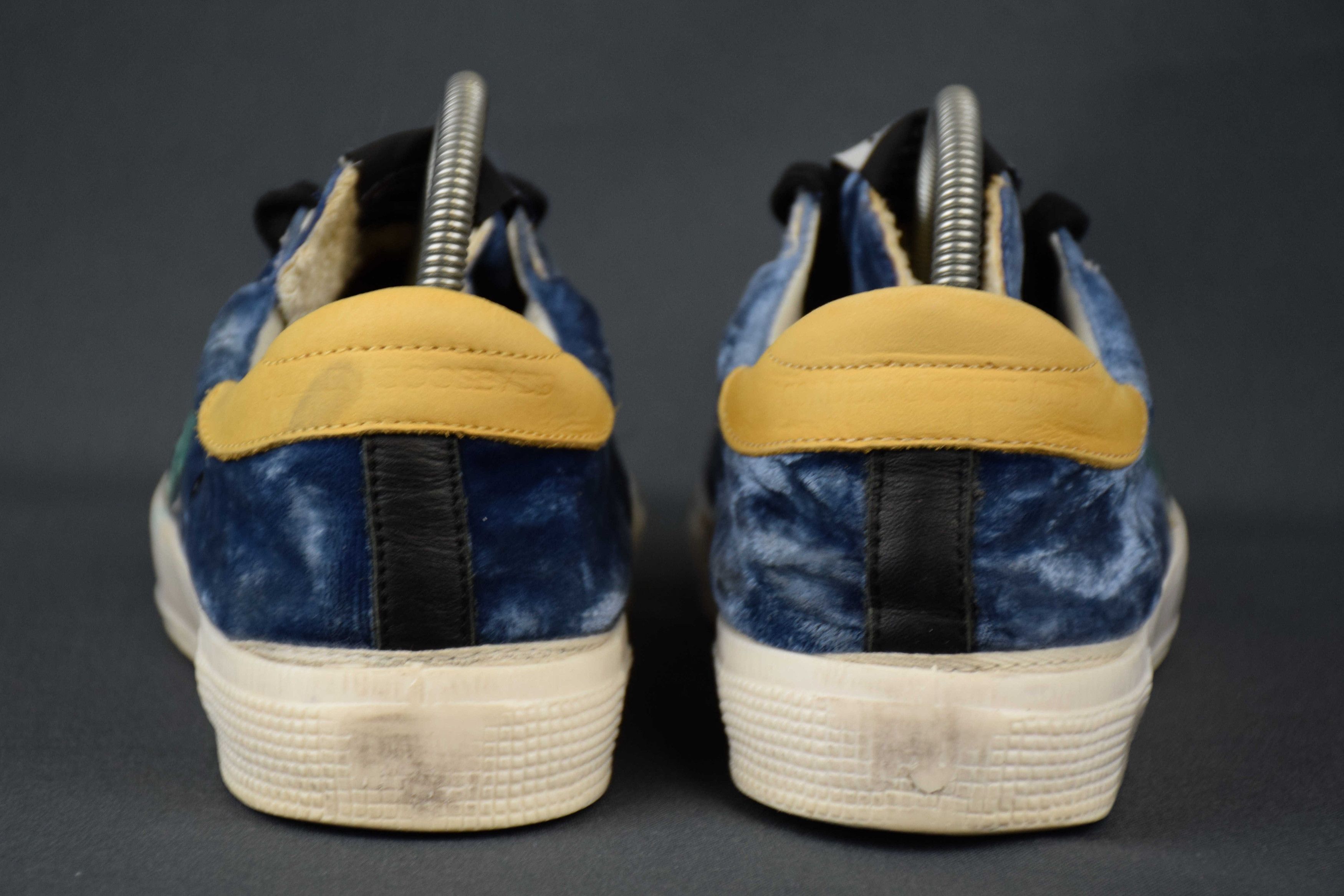 Designer × Golden Goose GOLDEN GOOSE GGDB MAY Blue Velvet Sneakers US 8 UK 6 EU 39 Size US 8 / IT 38 - 7 Thumbnail