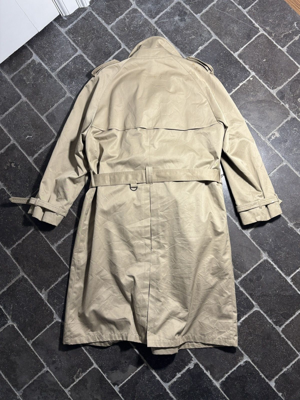 Oleg Cassini Vintage Trench Coat Long Duster Belted Utility Designer 80s Size US M / EU 48-50 / 2 - 17 Thumbnail