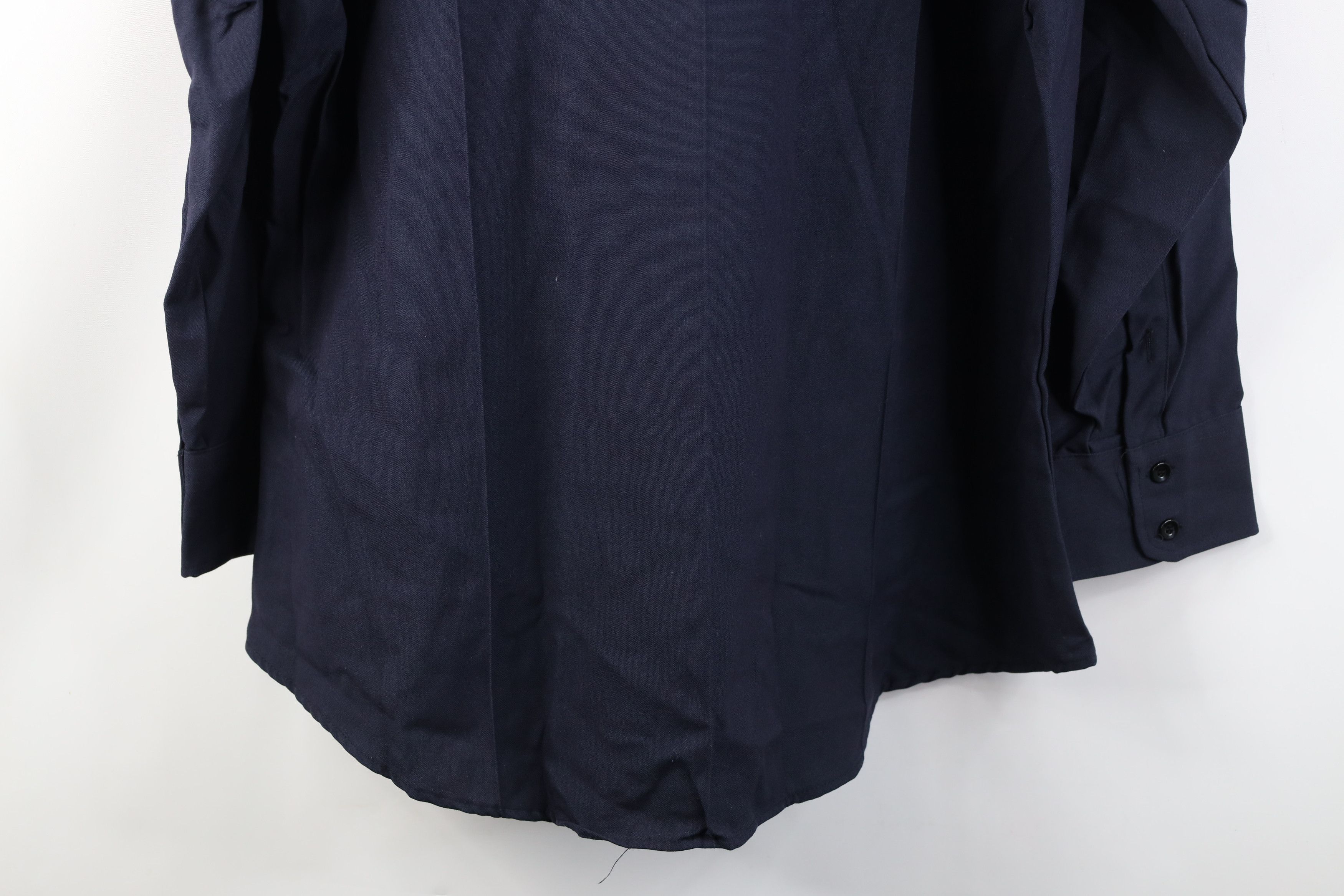 Vintage Vintage 70s Military Gabardine Knit Button Shirt Blue USA Size US M / EU 48-50 / 2 - 13 Thumbnail