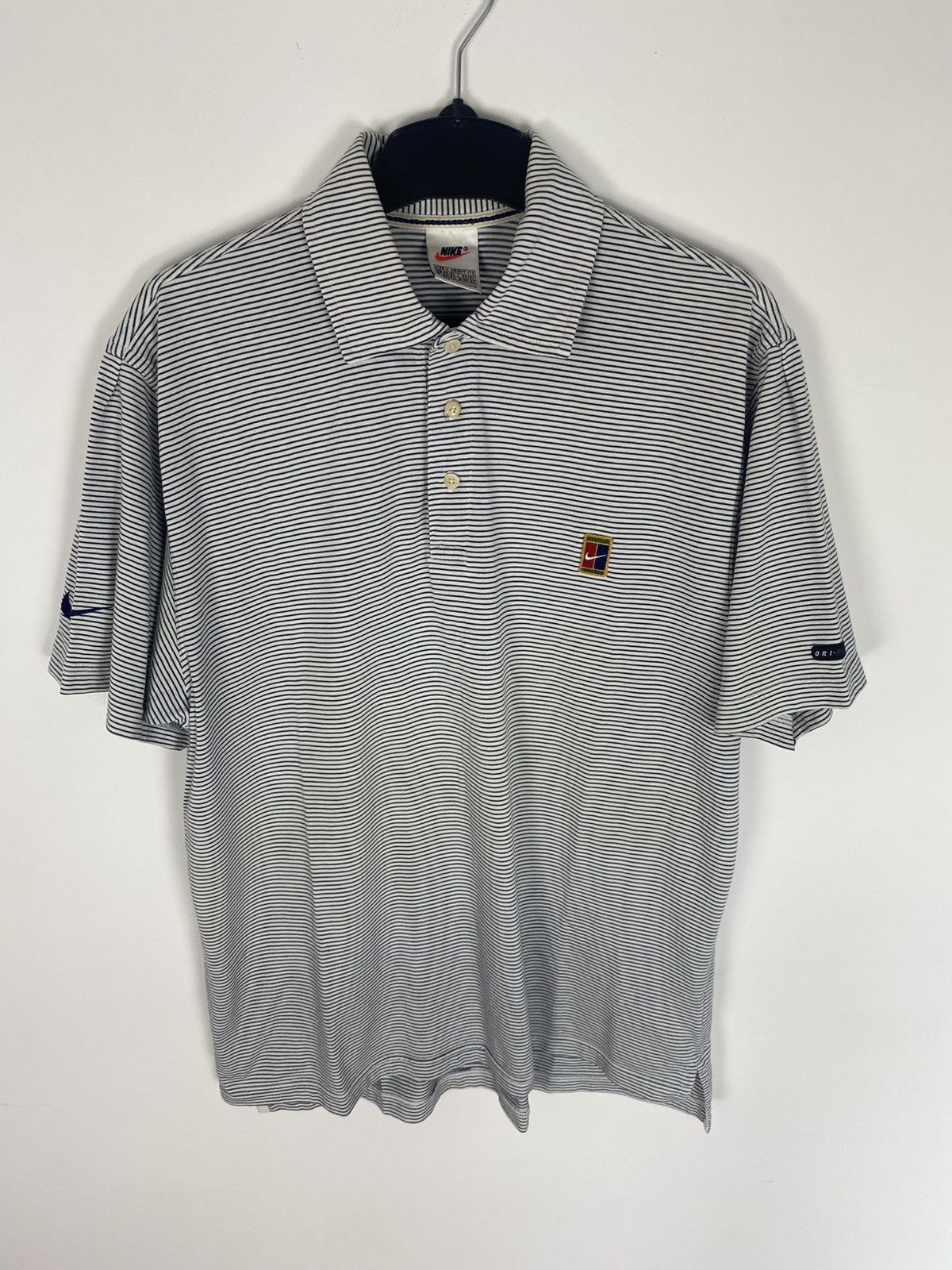 Nike Nike Vintage Polo Striped 90s Tennis Andre Agassi rare M y2k Size US M / EU 48-50 / 2 - 1 Thumbnail