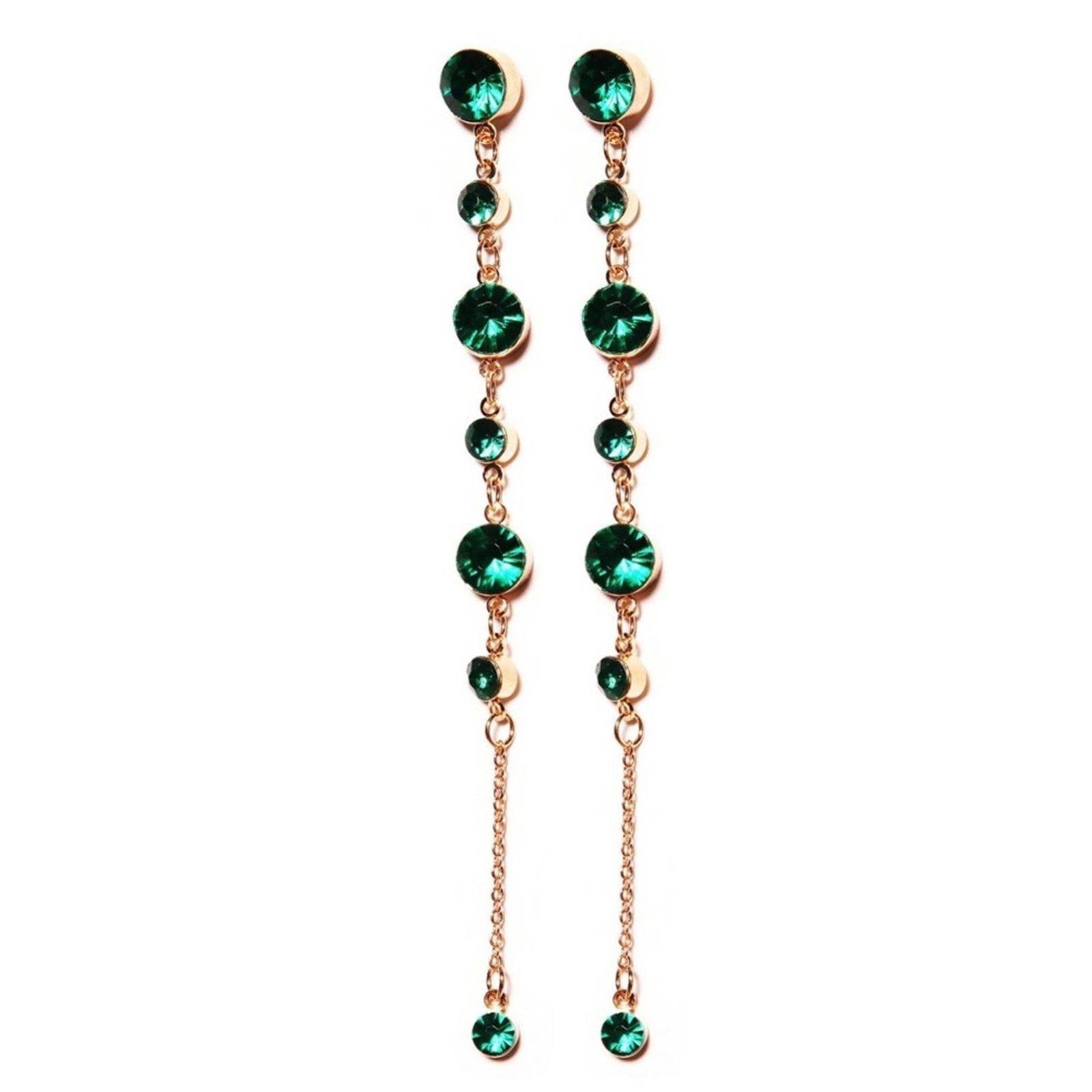 Other FASHION NOVA Glamorous Queen Drop Earrings Green NWT Size ONE SIZE - 4 Thumbnail