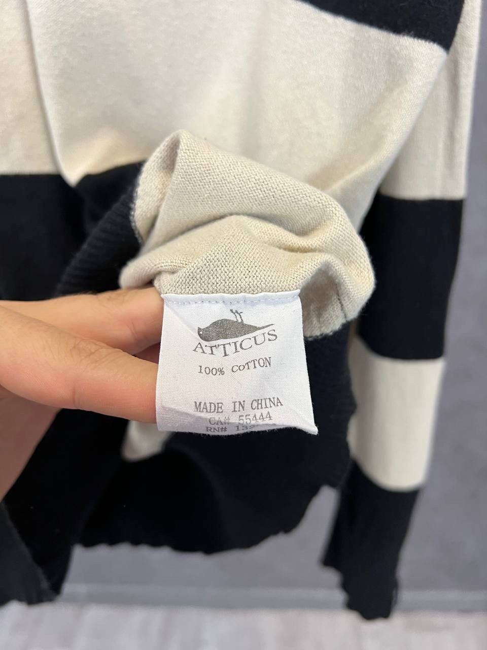 Atticus Atticus designer pocket striped sweatshirt Size US XXL / EU 58 / 5 - 4 Thumbnail