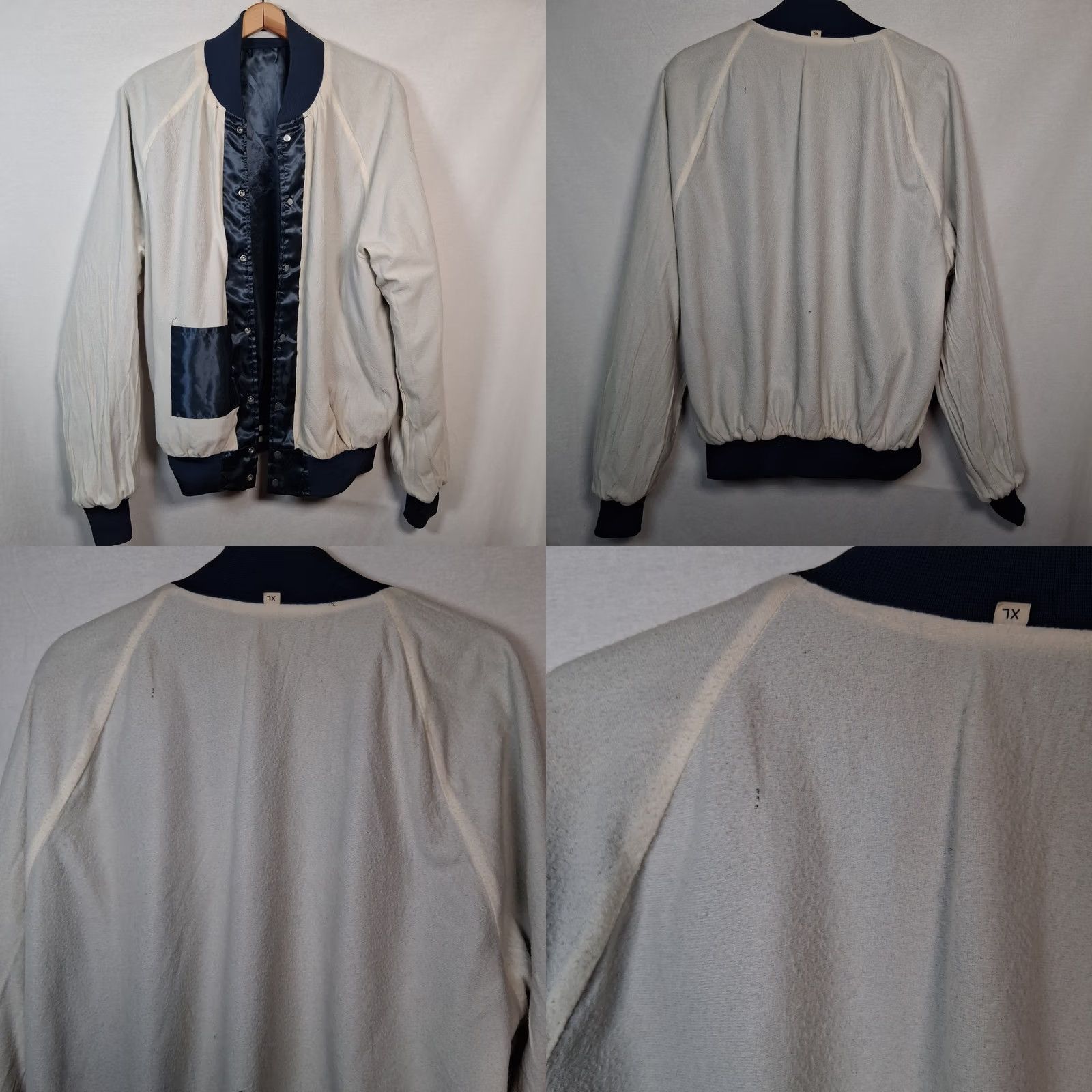 Vintage VINTAGE UAW Local 6 Satin Bomber Jacket XL Blue Labor Union Snap Up Mens Breeches? Size US XL / EU 56 / 4 - 9 Thumbnail
