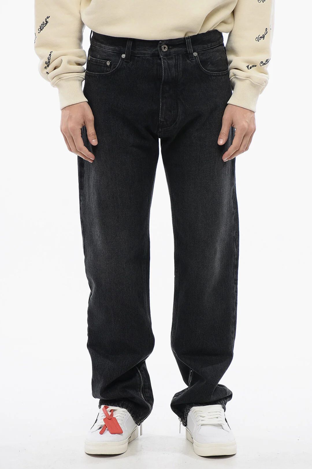 Off-White og1mm0426 Straight-Fit Jeans in Grey Size US 31 - 1 Thumbnail