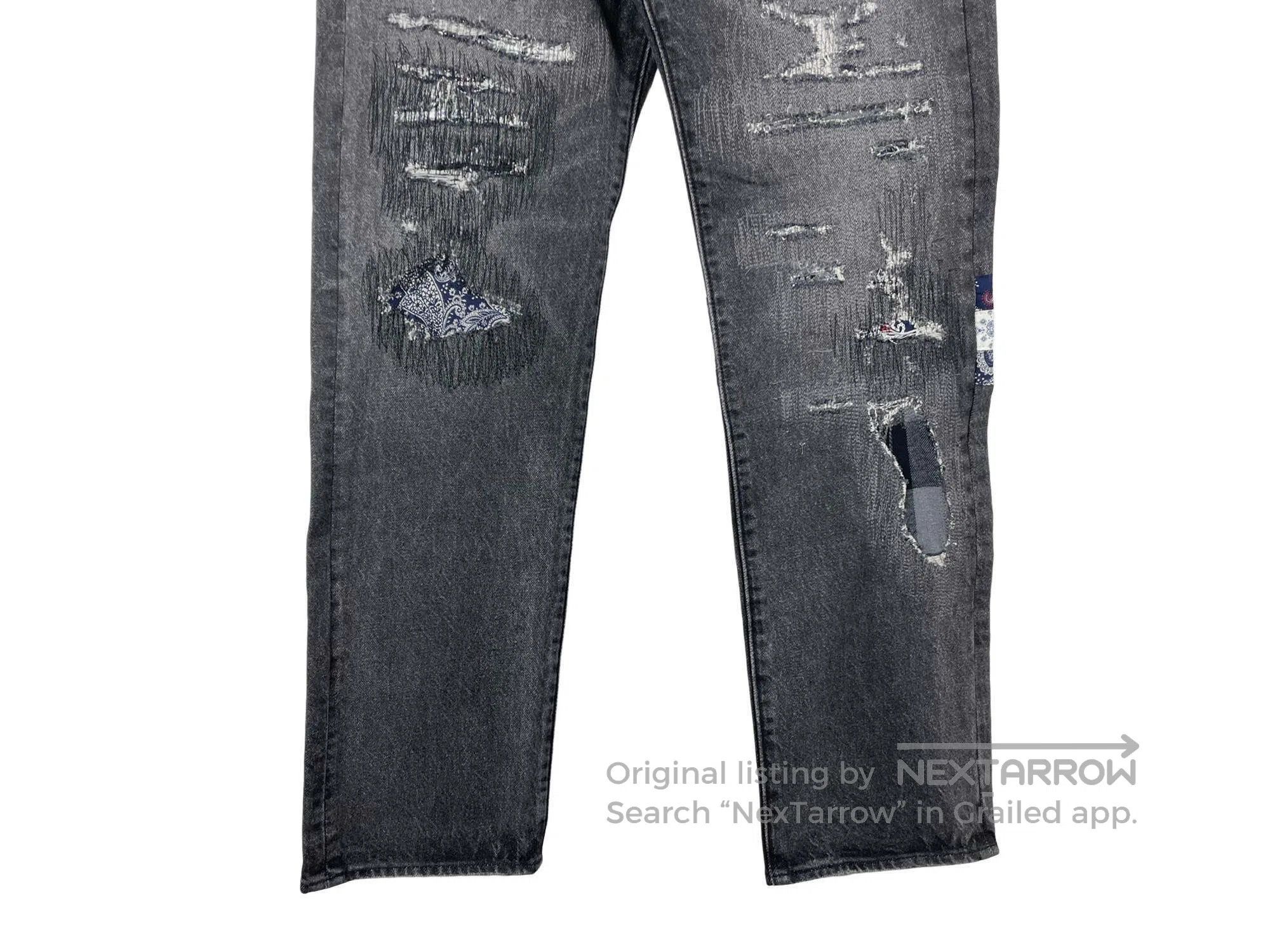 Levi's Levis Black Longevity Ripped Jeans Size US 30 / EU 46 - 4 Thumbnail