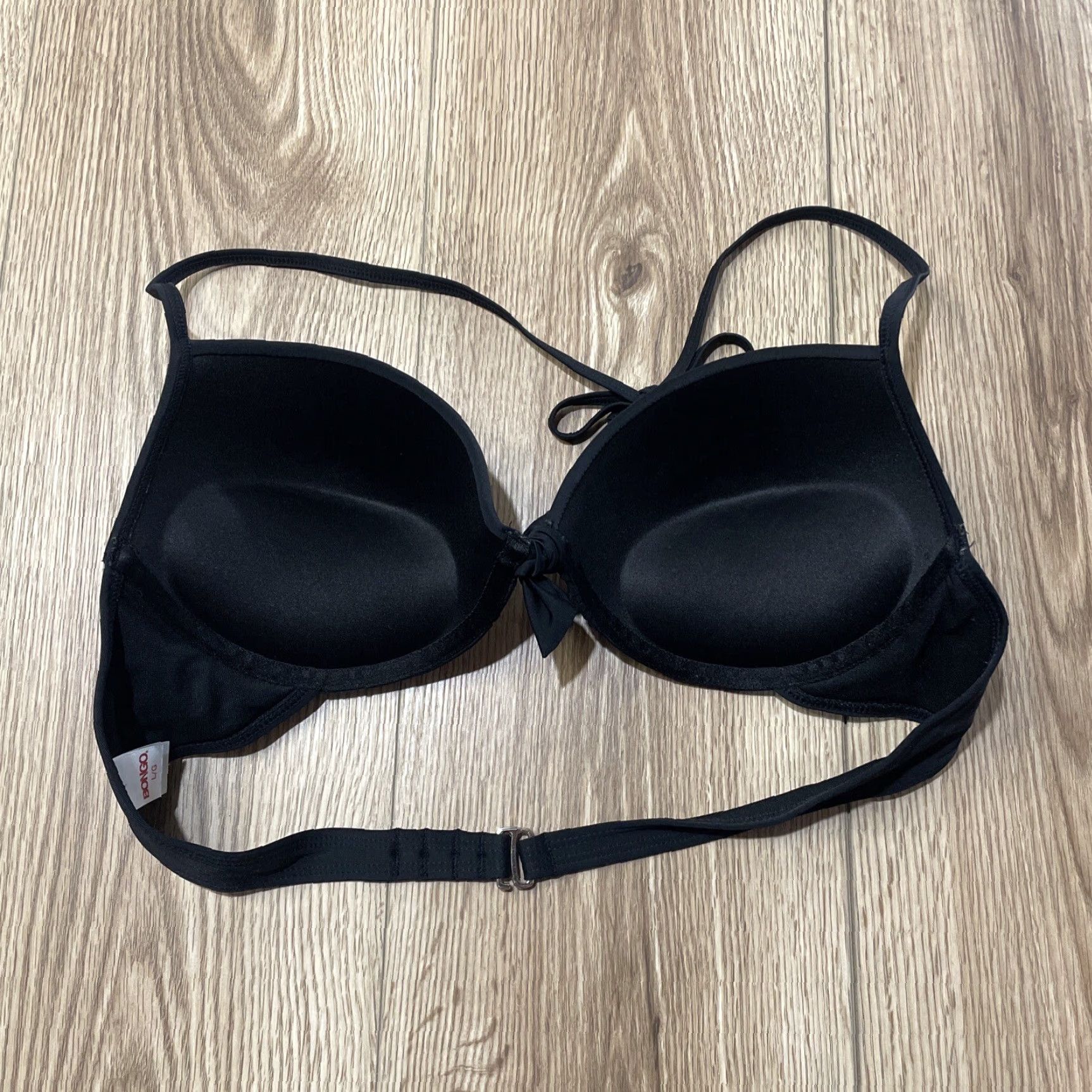 Vintage VINTAGE Bongo Bikini Bathing Suit Women Large Black Solid Push-Up 80s Swimwear Size L / US 10 / IT 46 - 7 Thumbnail