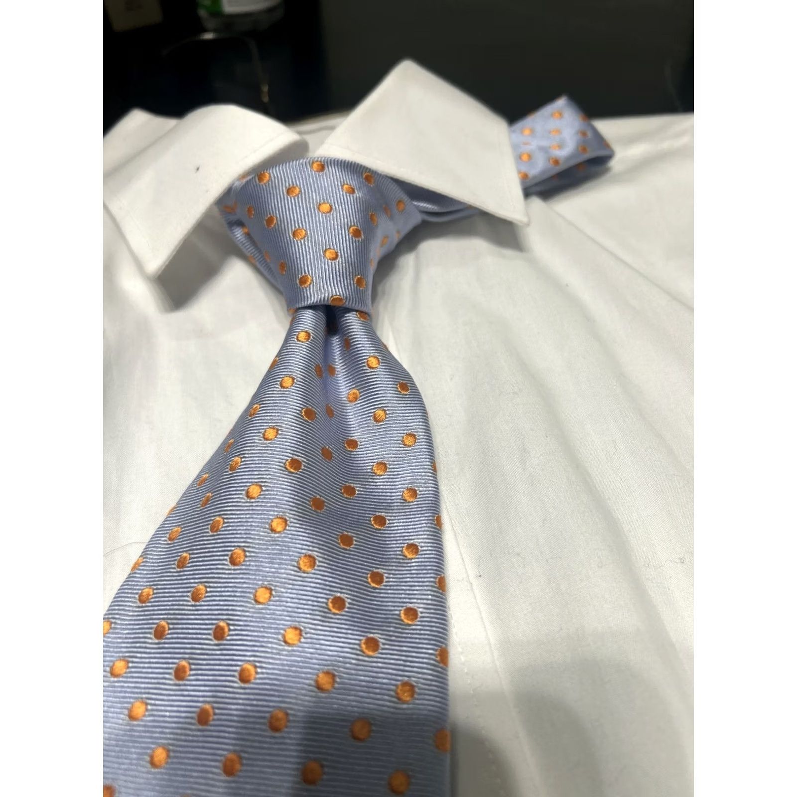 Vintage Loren Frey Silk Tie Blue Men Size ONE SIZE - 3 Thumbnail