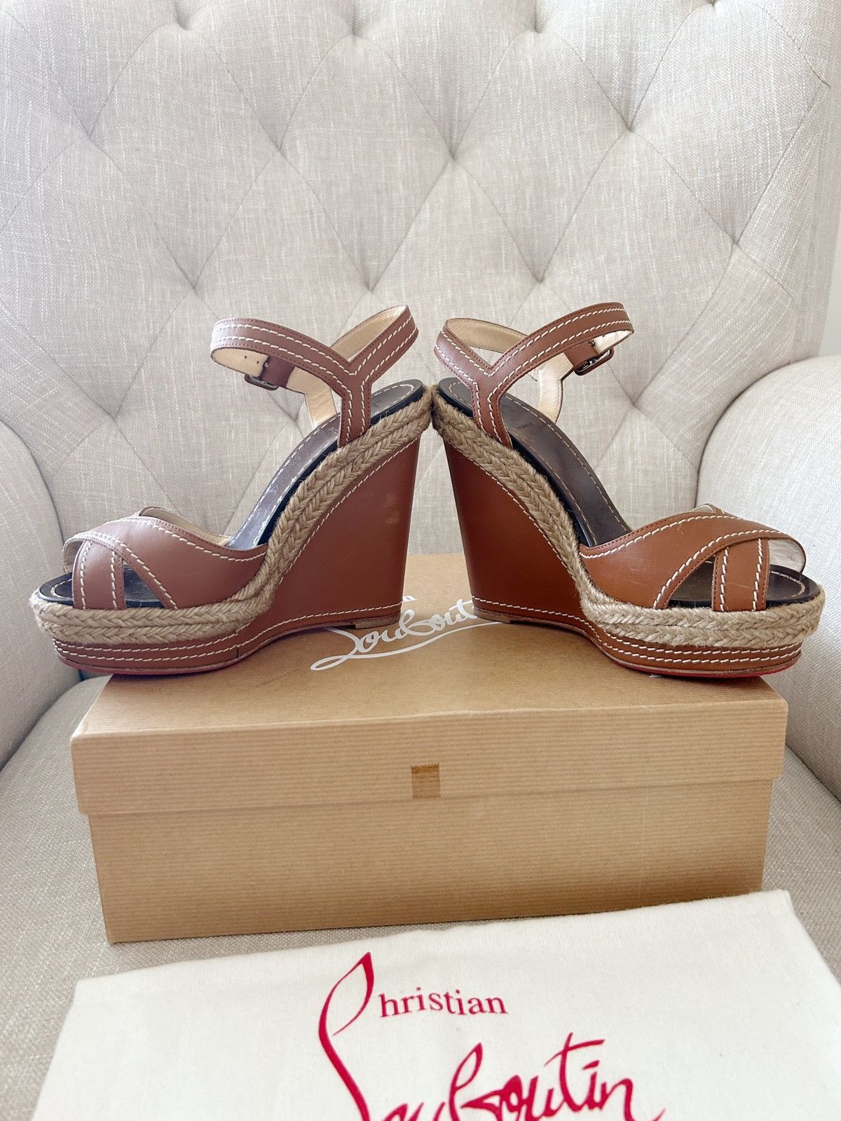 Christian Louboutin Christian Louboutin Almeria 120 Wedges Size US 5 / IT 35 - 6 Thumbnail