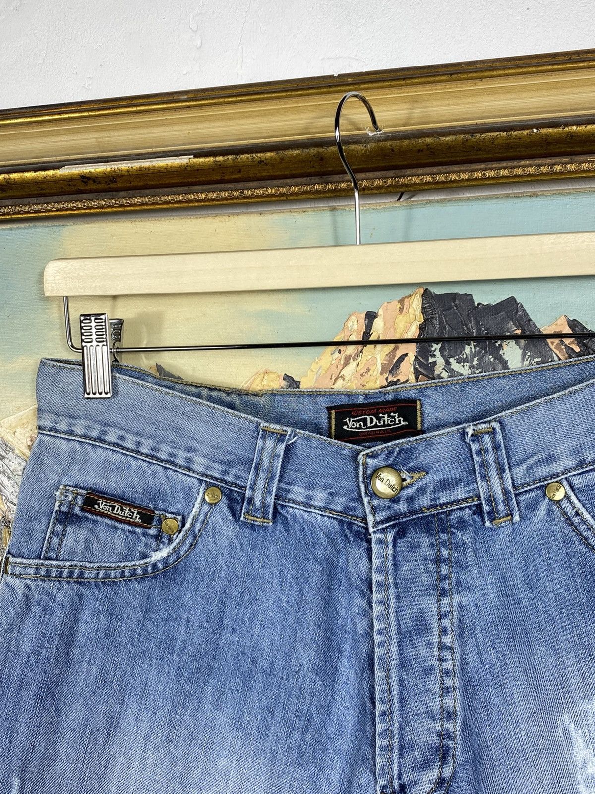 Vintage × Von Dutch Von Dutch Vintage Y2k Big Logo Denim Jeans Trousers Pants Size 32" / US 10 / IT 46 - 9 Thumbnail