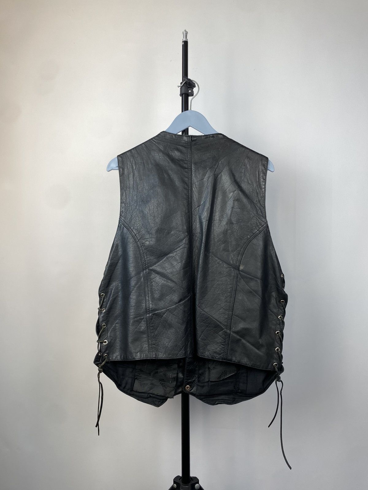 Genuine Leather × Leather × Vintage Vintage 70s rare Cowboy Stars & Stripes USA Leather Vest Size US S / EU 44-46 / 1 - 10 Thumbnail