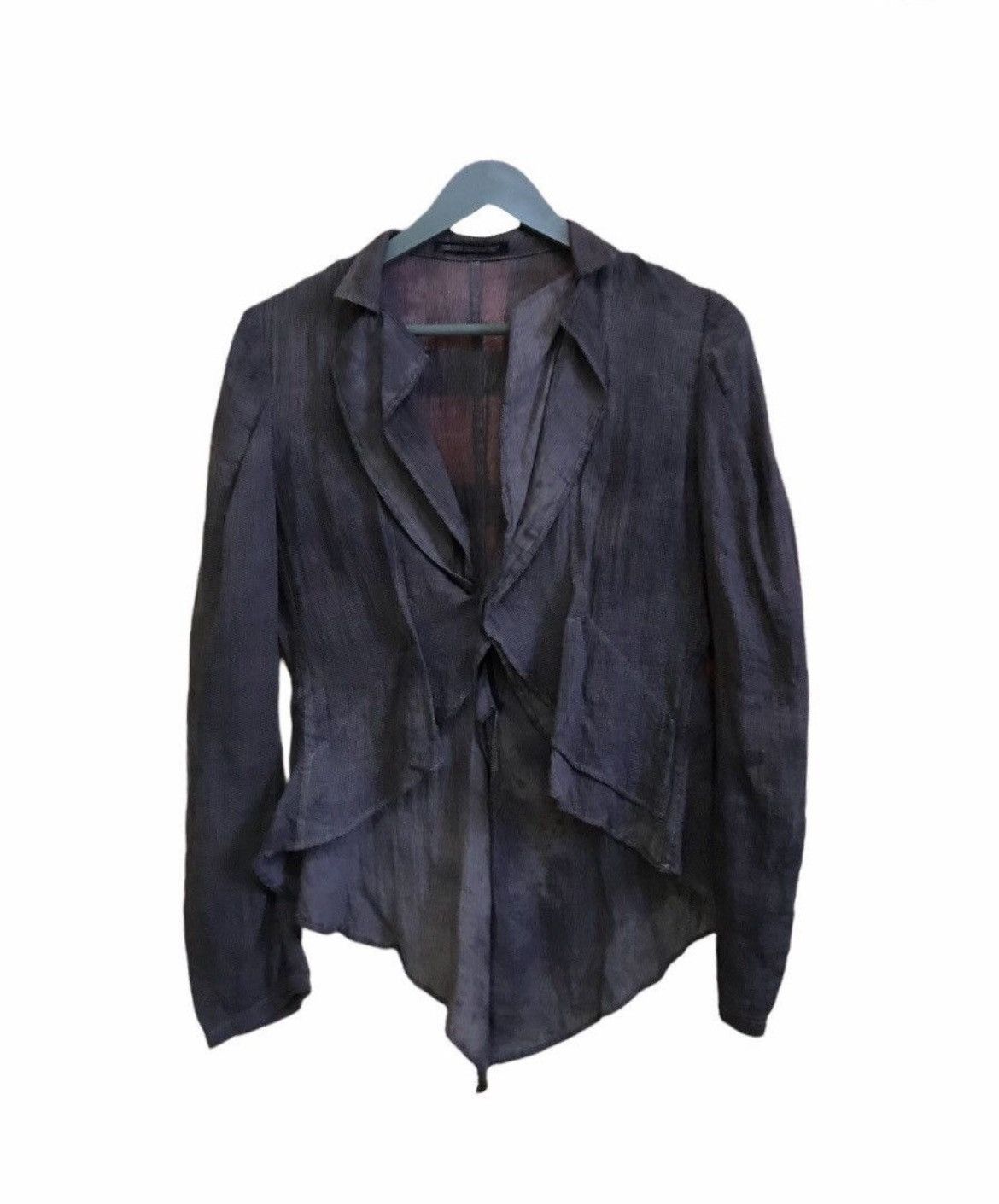 Yohji Yamamoto Yohji Yamamoto + Noir Symmetrical Plaid Blazer Jacket Size S / US 4 / IT 40 - 1 Thumbnail