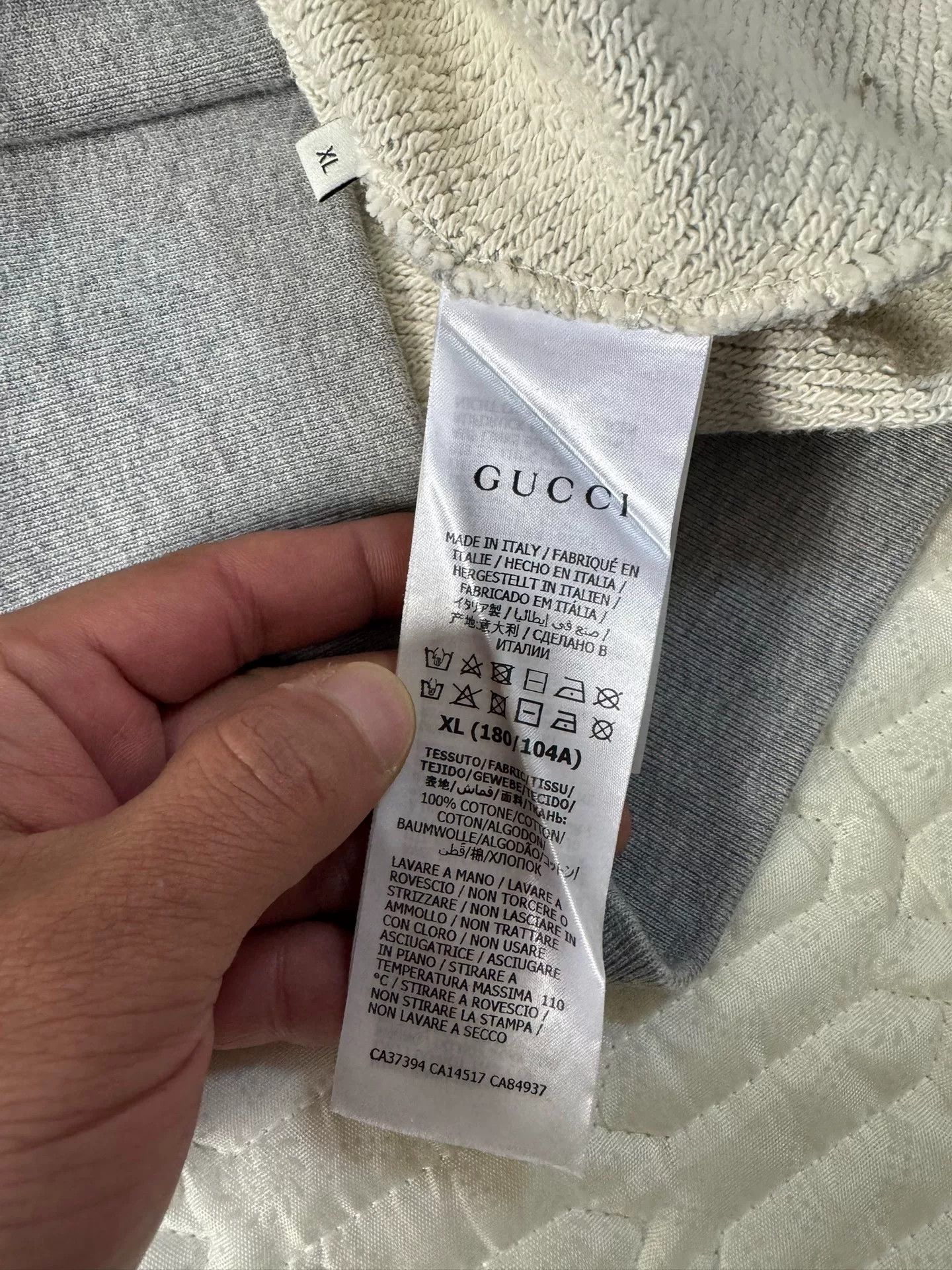 Gucci Gucci Classic Grey Logo Hoodie Size US XL / EU 56 / 4 - 5 Thumbnail