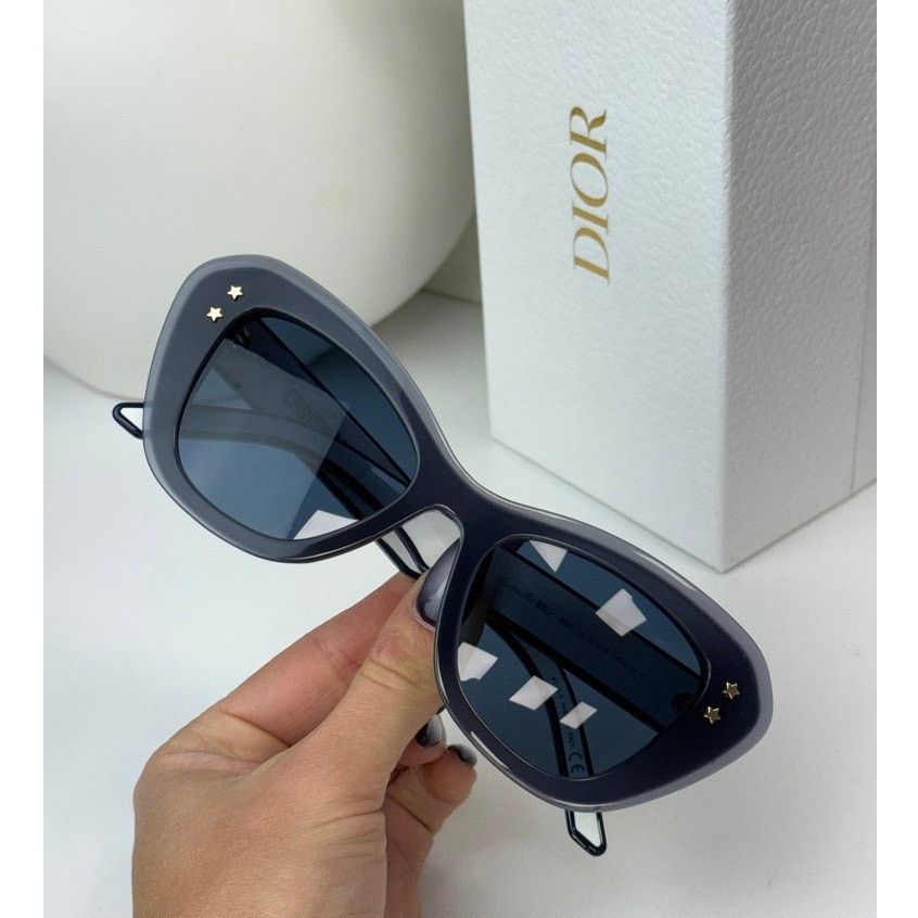 Dior NEW Dior Pacific B3U Logo Sunglasses Cat Eye Navy Blue Size ONE SIZE - 7 Thumbnail