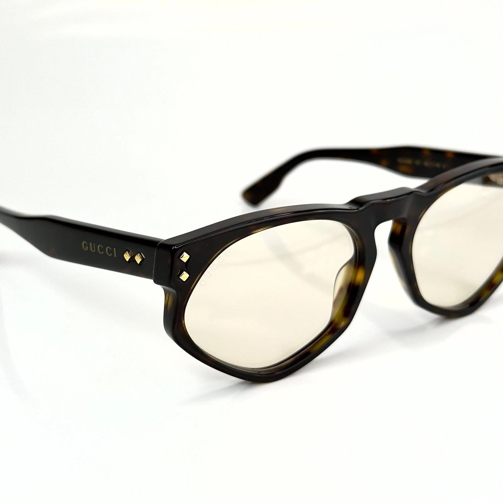 Gucci GUCCI Gg1248S 1248 Brown Marble Angular Style Sunglasses 001 Size ONE SIZE - 4 Thumbnail