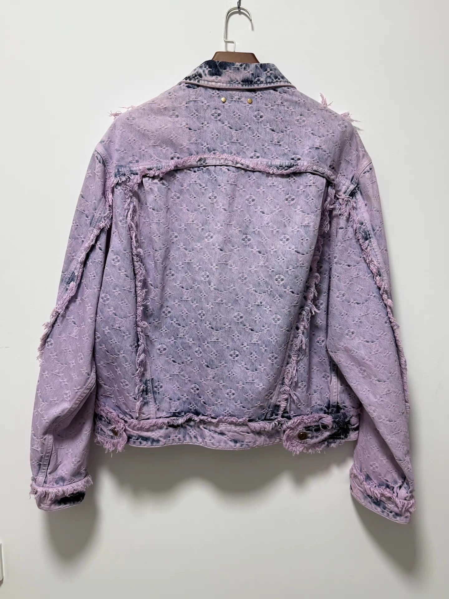 Louis Vuitton Louis Vuitton Fringed Jacquard Denim Jacket K13 Size US XL / EU 56 / 4 - 2 Thumbnail