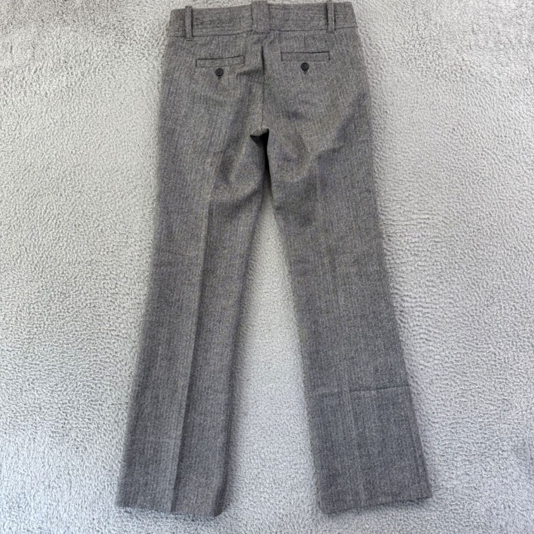 J.Crew J.Crew Dress Pants Womens 2 Gray Wool Herringbone Pleated City Fit Business Size 26" / US 2 / IT 38 - 6 Thumbnail