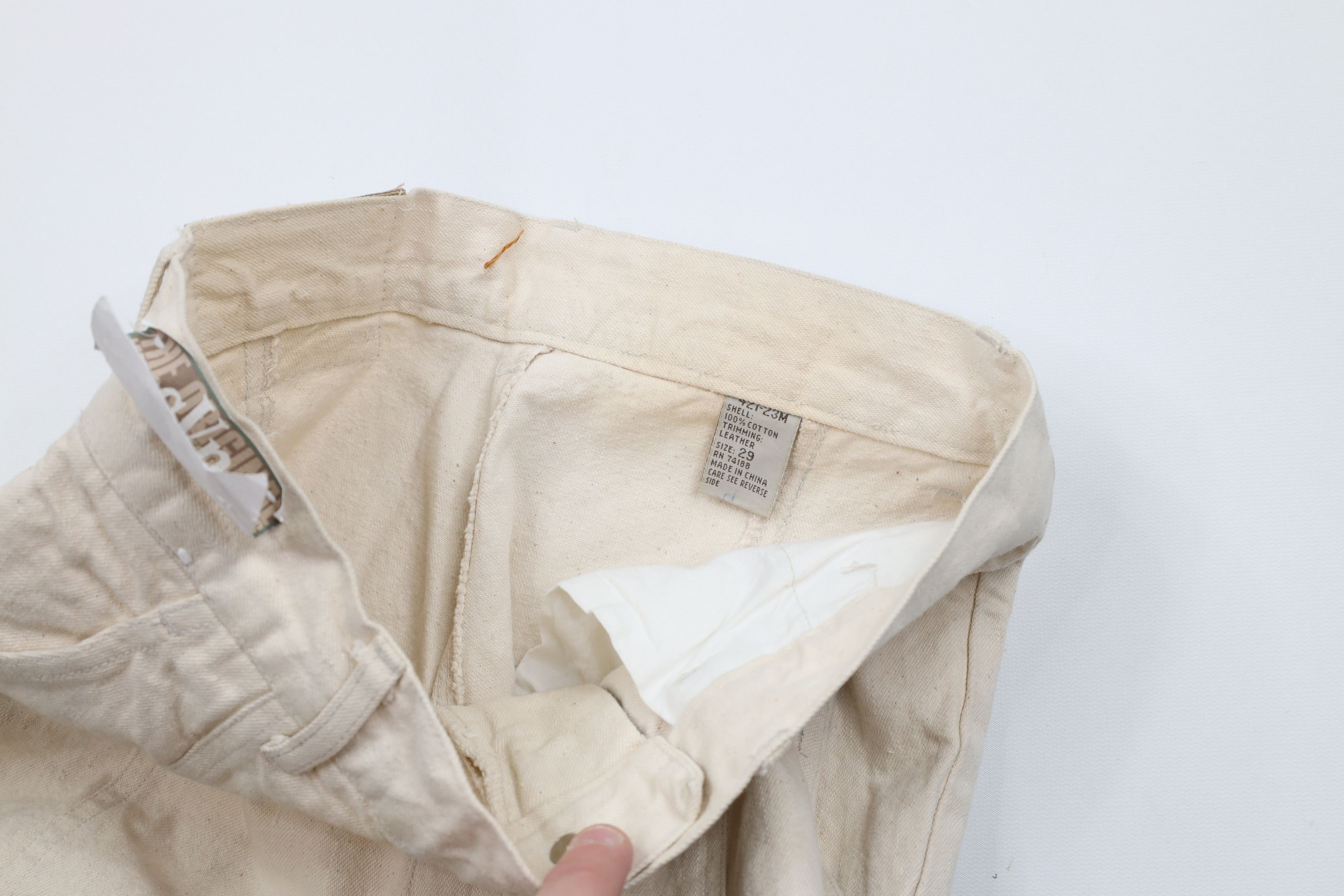 Vintage Deadstock Vintage 90s Streetwear Leather Denim Cargo Shorts Size US 29 - 8 Thumbnail
