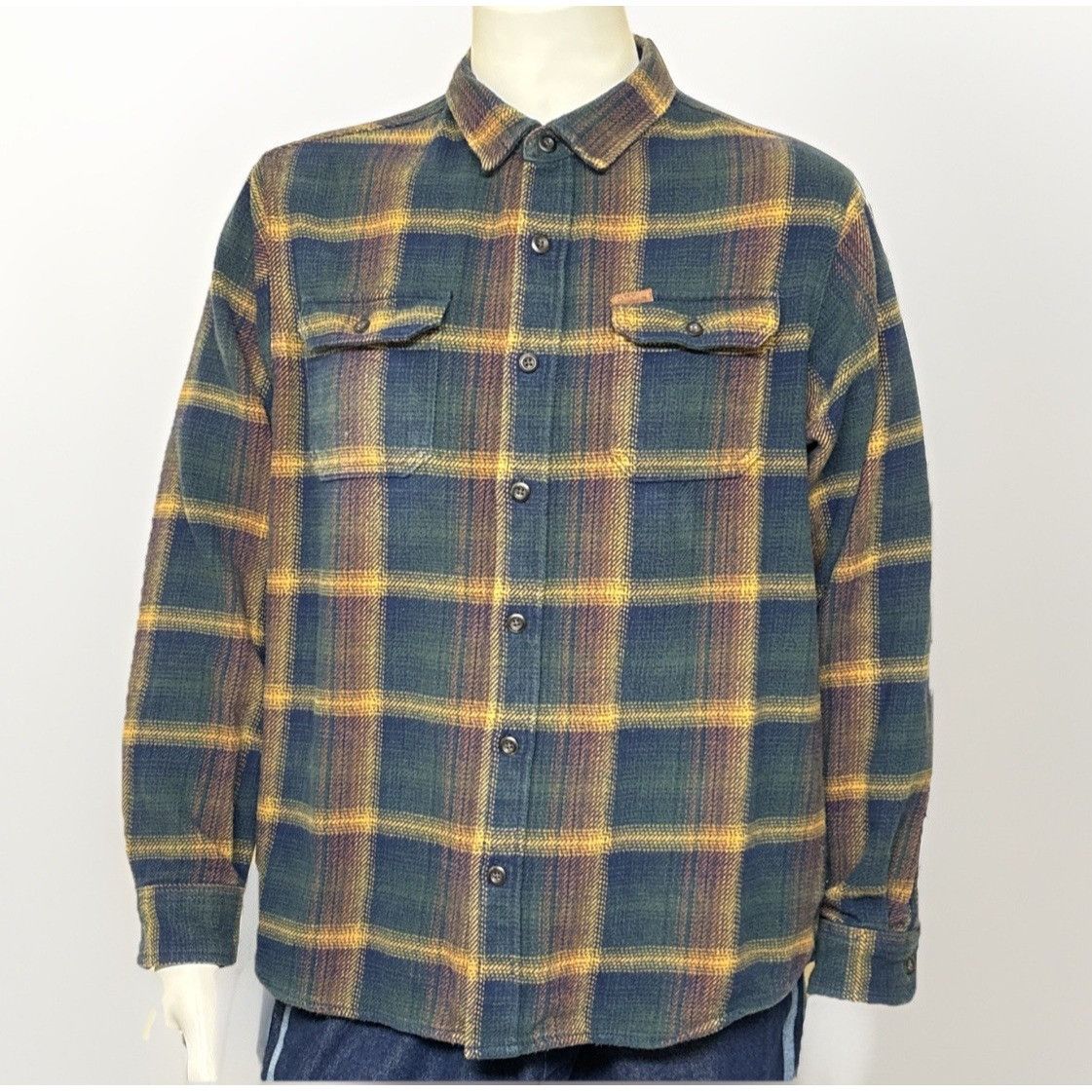Orvis Orvis Big Bear Shirt Jacket Mens XL Blue Plaid Heavy Flannel Size US XL / EU 56 / 4 - 1 Thumbnail