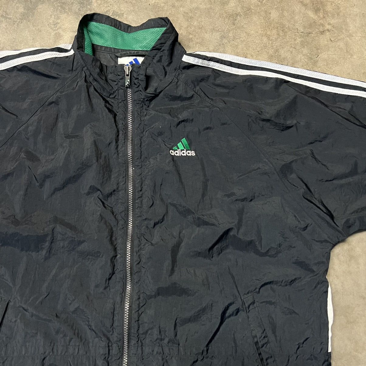 Adidas × Vintage Vintage 90’s Adidas Logo Windbreaker Jacket Size US L / EU 52-54 / 3 - 5 Thumbnail