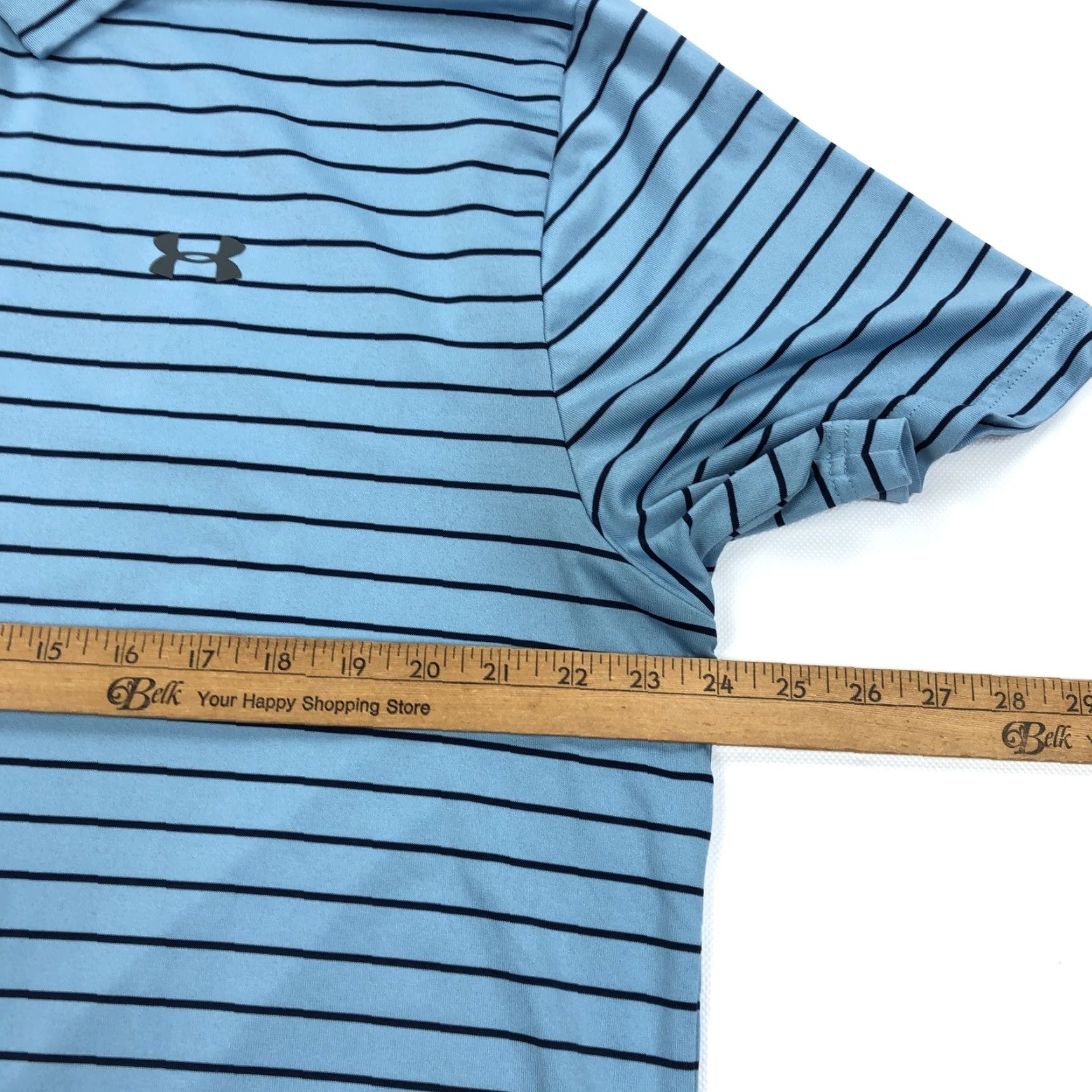 Under Armour Under Armour Polo The Playoff Striped Blue Performance Loose Fit Shirt XL Men Size US XL / EU 56 / 4 - 7 Thumbnail