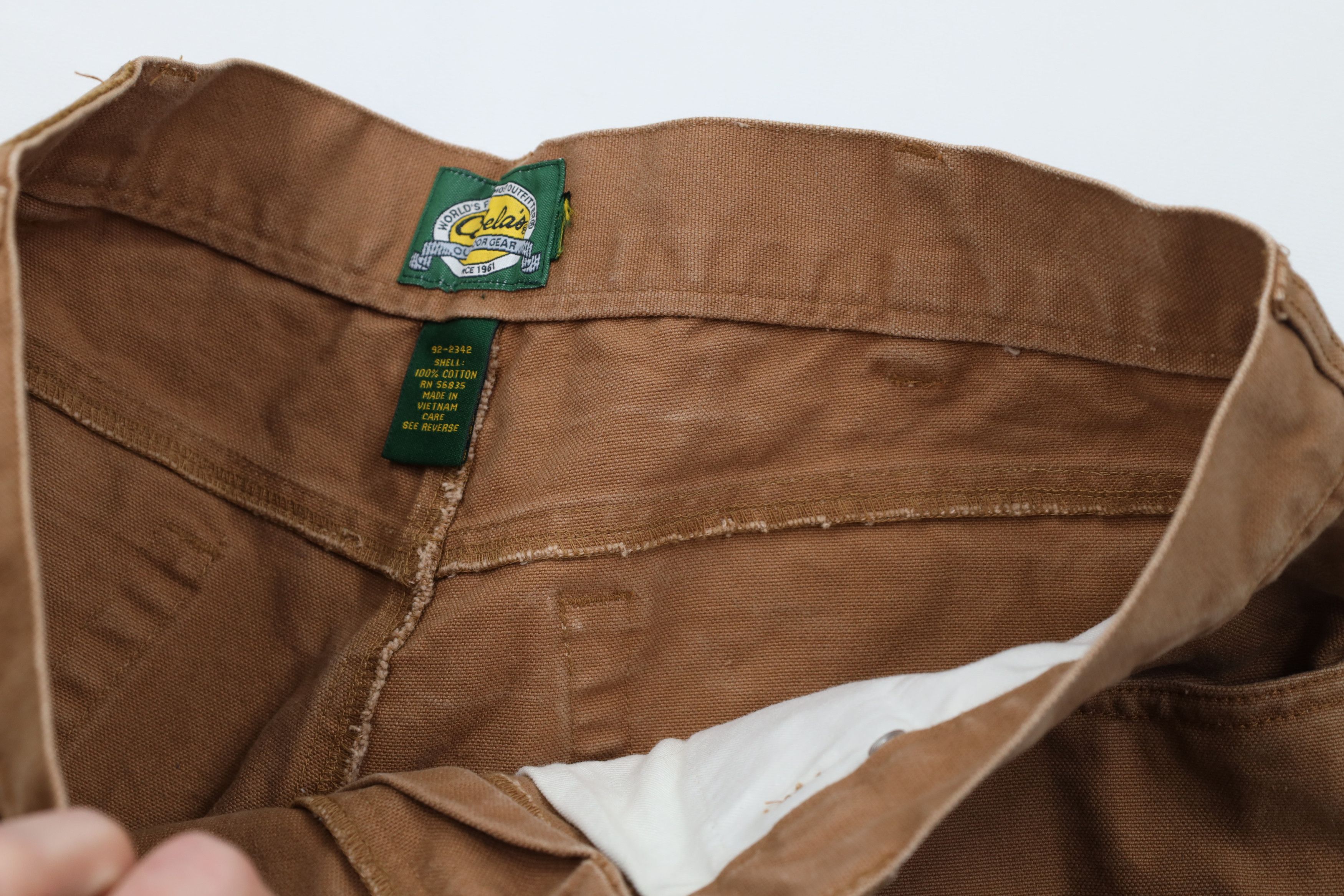 Cabelas Vintage Cabelas Wide Leg Canvas Pants Brown Cotton Size US 34 / EU 50 - 9 Thumbnail