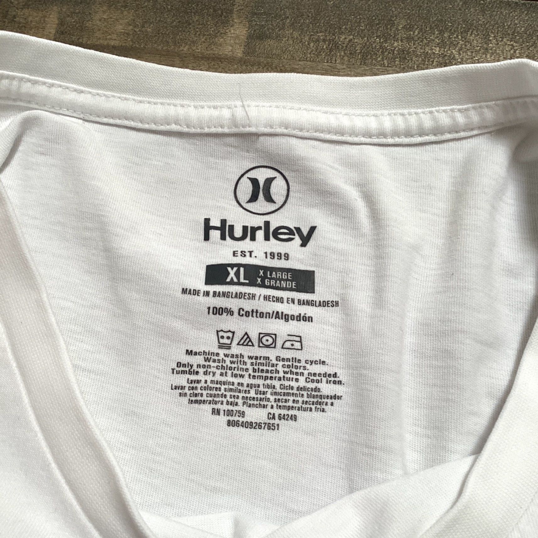 Hurley Hurley Shirt Men XL White Graphic Short Sleeve Crew Neck Surfer Skater Logo T-Shirt Size US XL / EU 56 / 4 - 3 Thumbnail