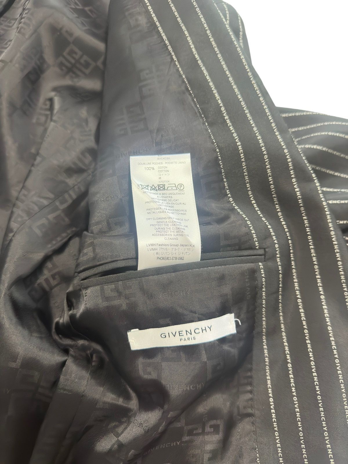 Givenchy Givenchy Logo Pinstripe Blazer Size 52L - 14 Thumbnail