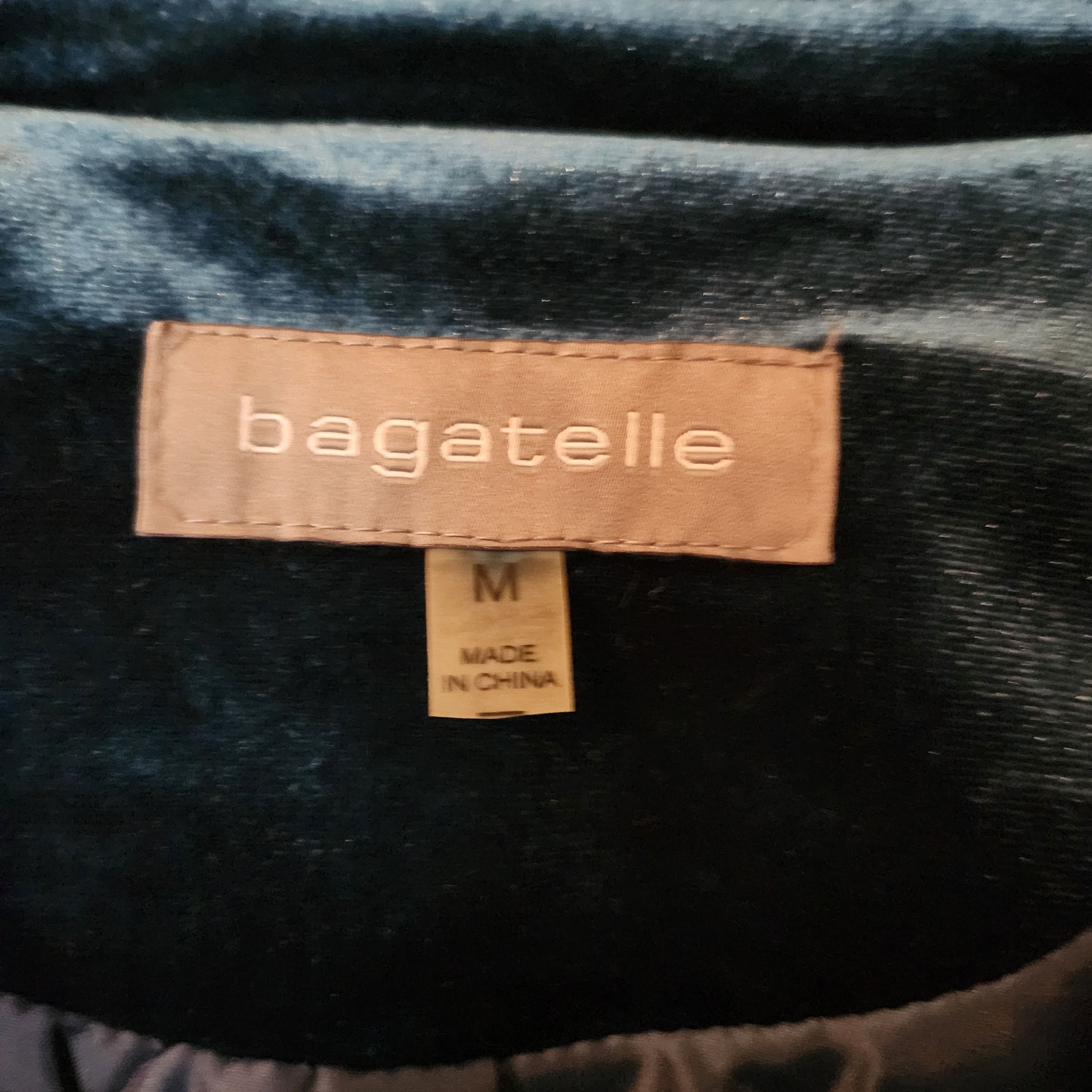 Other Bagatelle Women's Teal Velvet Moto Jacket Studded Zip M NWT Size M / US 6-8 / IT 42-44 - 2 Thumbnail