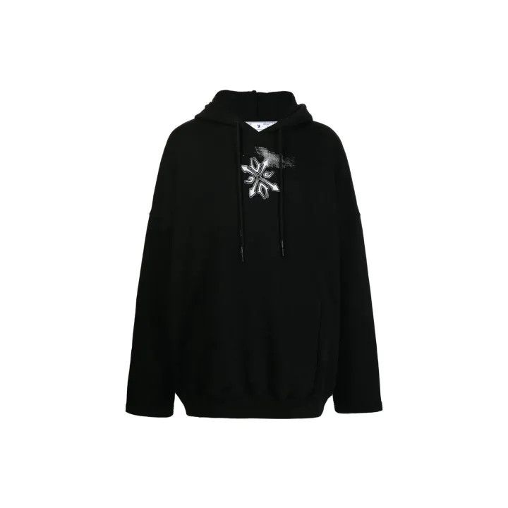 Off-White Off-White Black Logo Cotton Hoodie 0079 Size US S / EU 44-46 / 1 - 1 Thumbnail