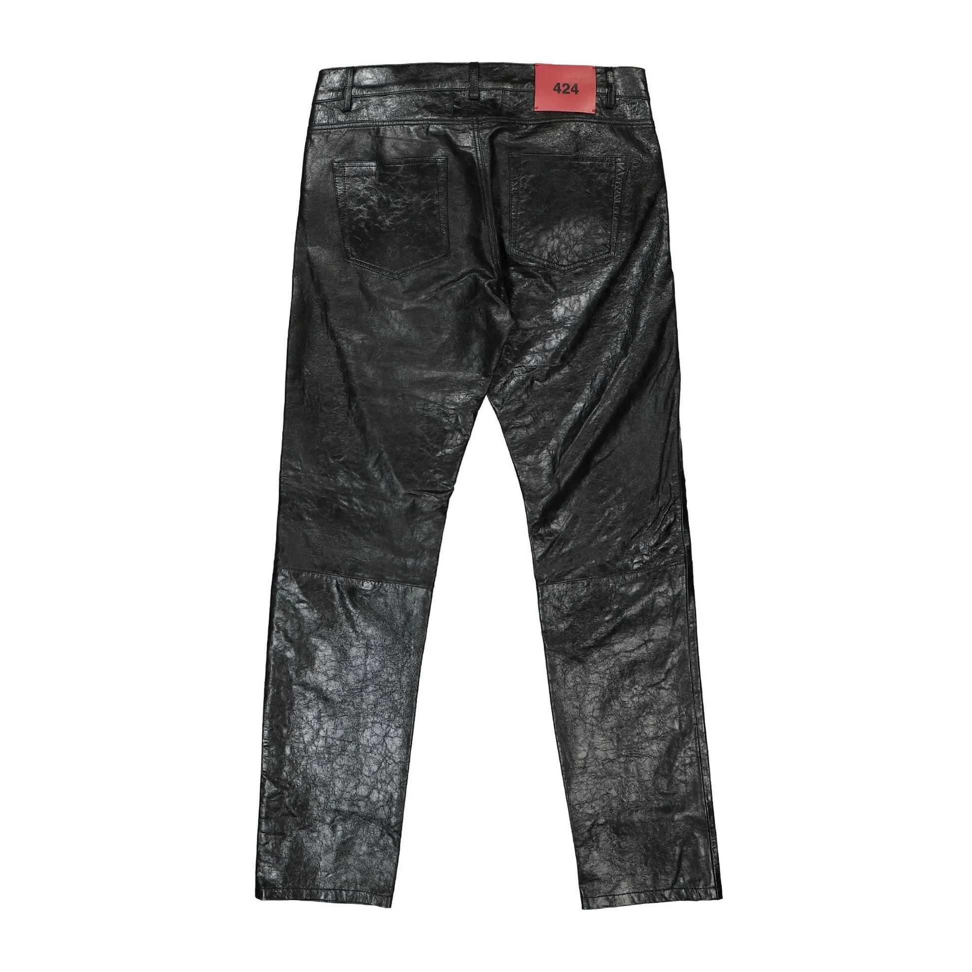 424 424 Leather Pants Trousers Jeans Four two Four Size US 32 / EU 48 - 2 Thumbnail