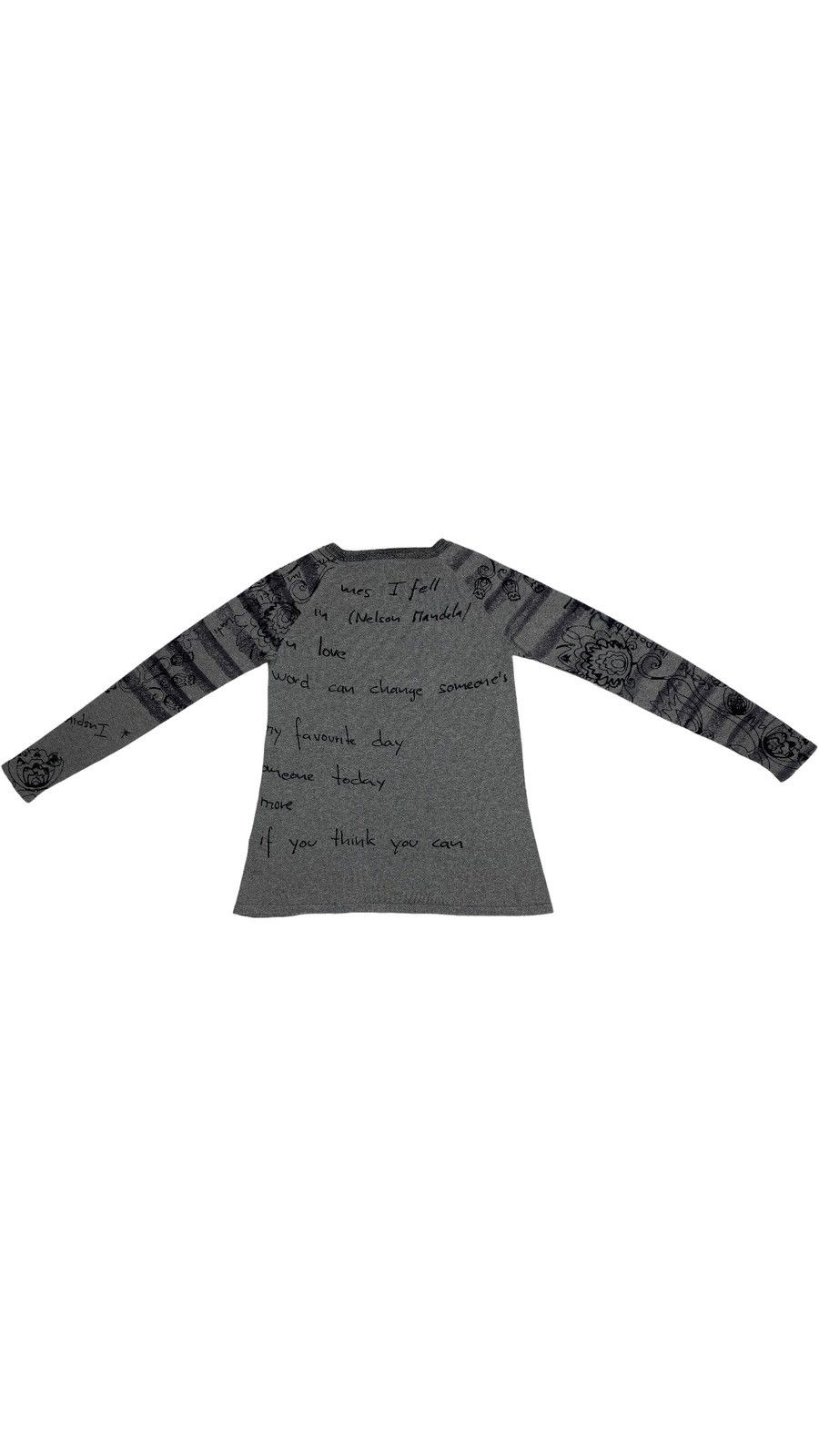 Desigual 🔥LASTDROP🔥 Y2K Style Striped Notebook Flowers Sweater Size M / US 6-8 / IT 42-44 - 3 Thumbnail