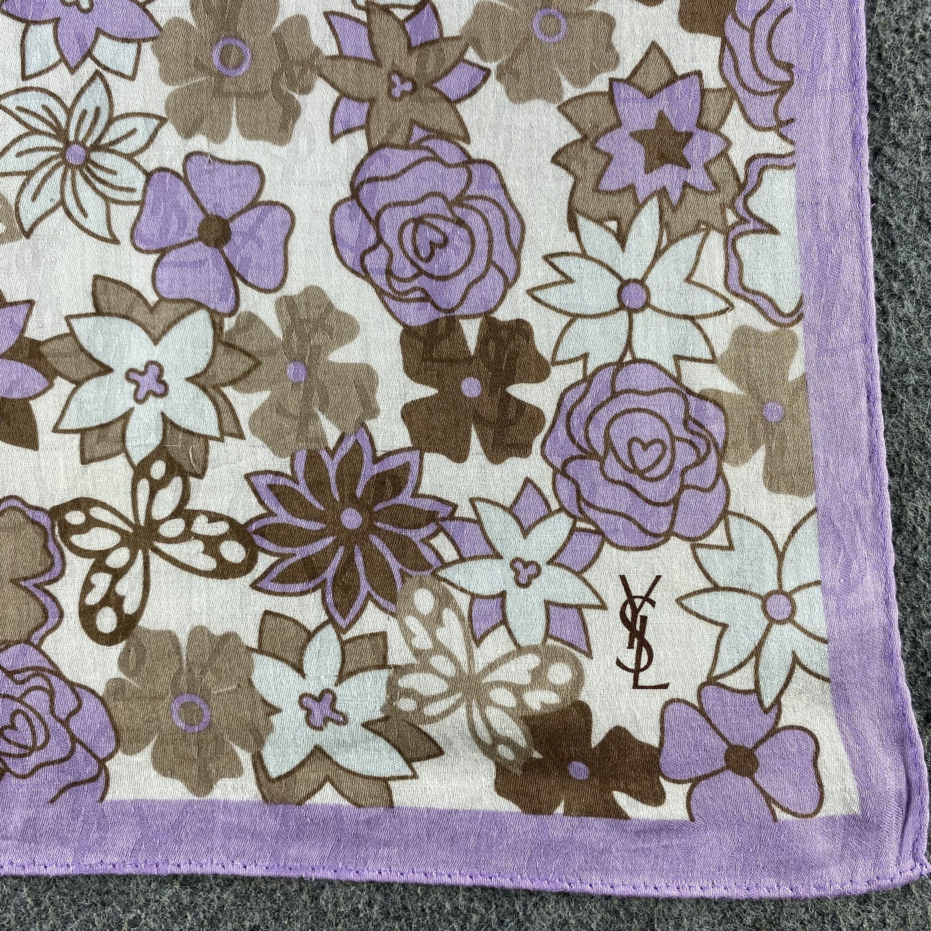 Vintage × Yves Saint Laurent Yves Saint Laurent Handkerchief/Neckerchief/Bandana HC725 Size ONE SIZE - 3 Thumbnail