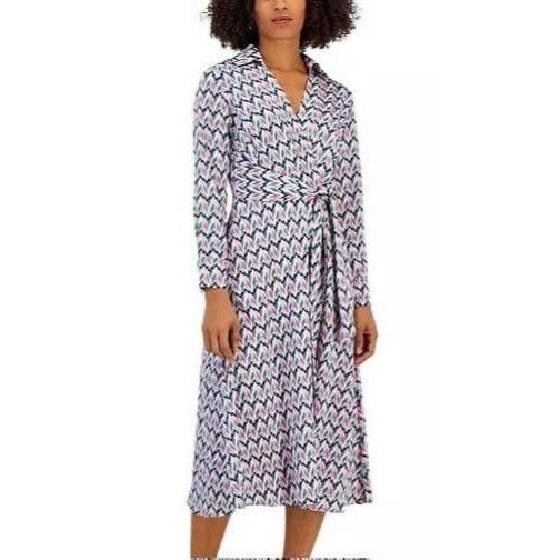Elie Tahari NWT TAHARI ASL size US12/EU44 pink and turquoise abstract sa Size L / US 10 / IT 46 - 1 Thumbnail
