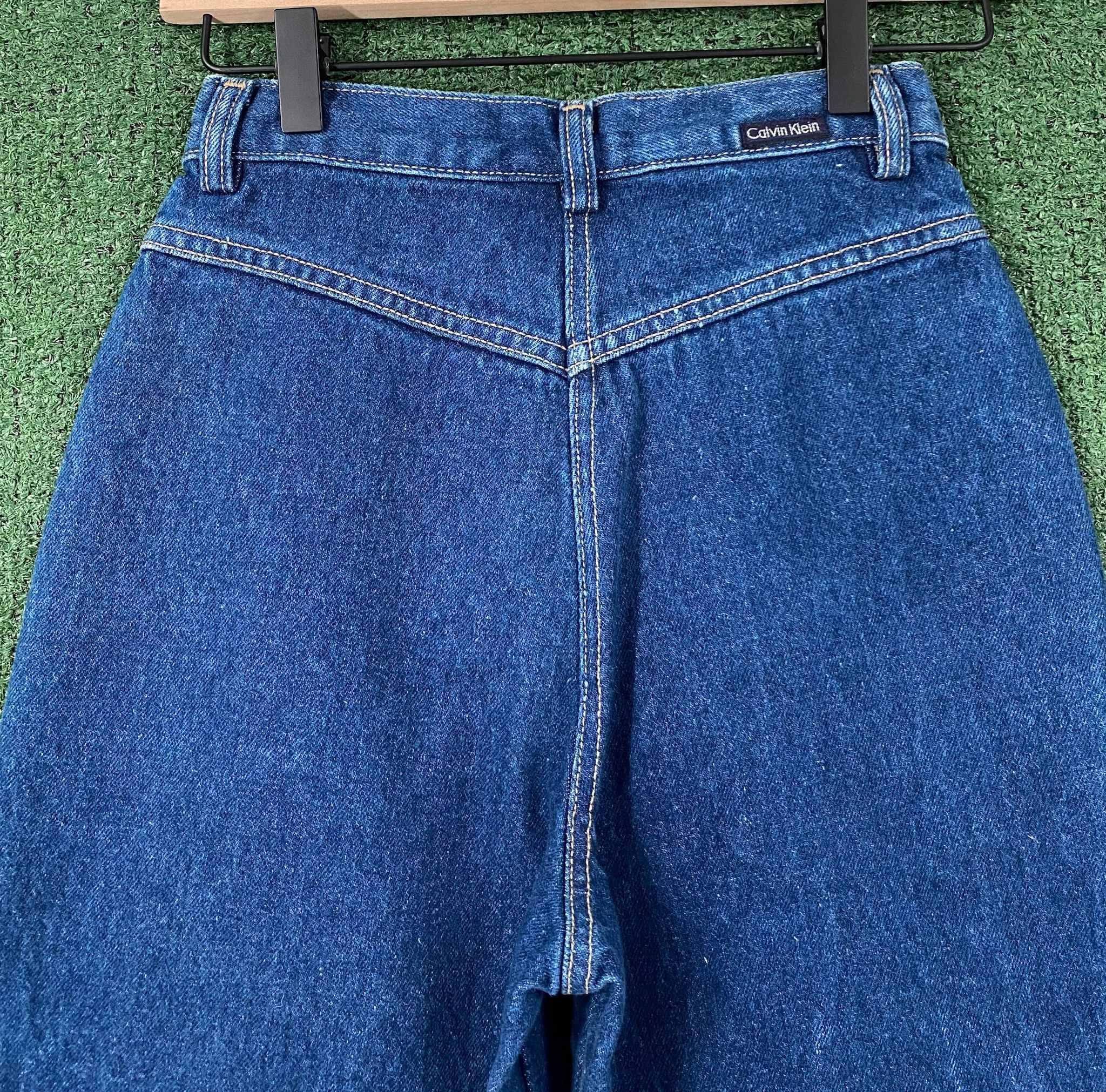 Vintage 80's Calvin Klein CK Denim Bareback Jeans Women’s 22” Waist Size 22" - 6 Thumbnail